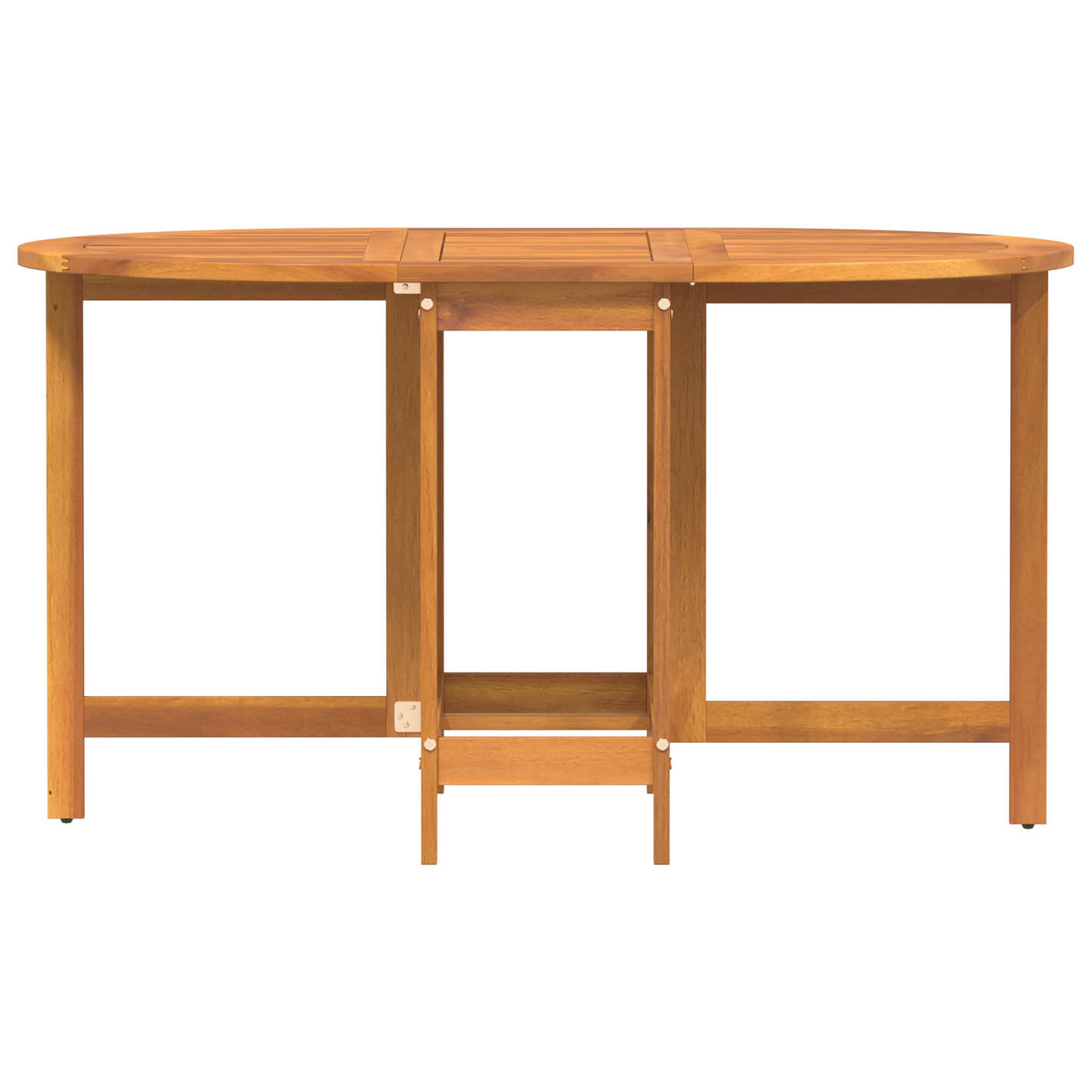 Sammenklappeligt Smørrebrødsbord 110X60X72 Cm I Massivt Akacietræ - Oval