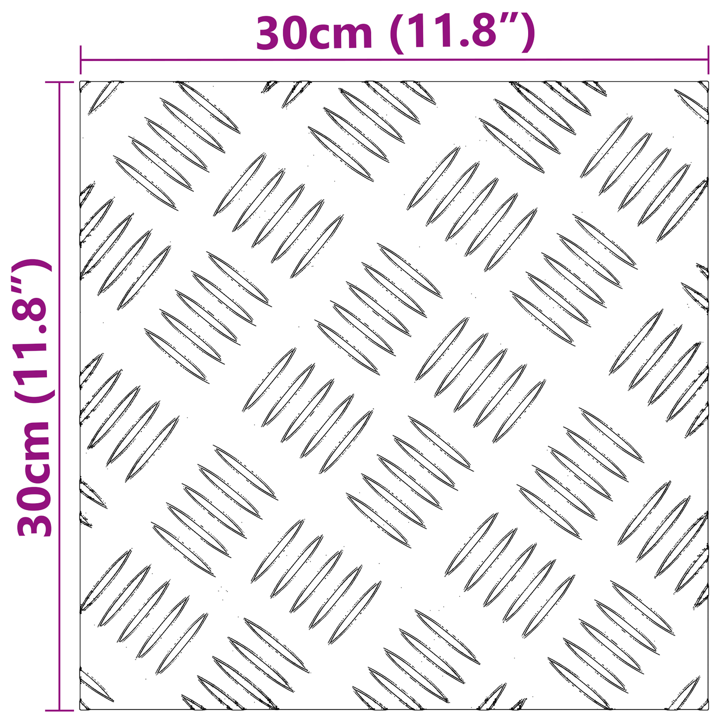 Checker Plader 4 Dele Sølv 30 X 30 Cm Aluminium