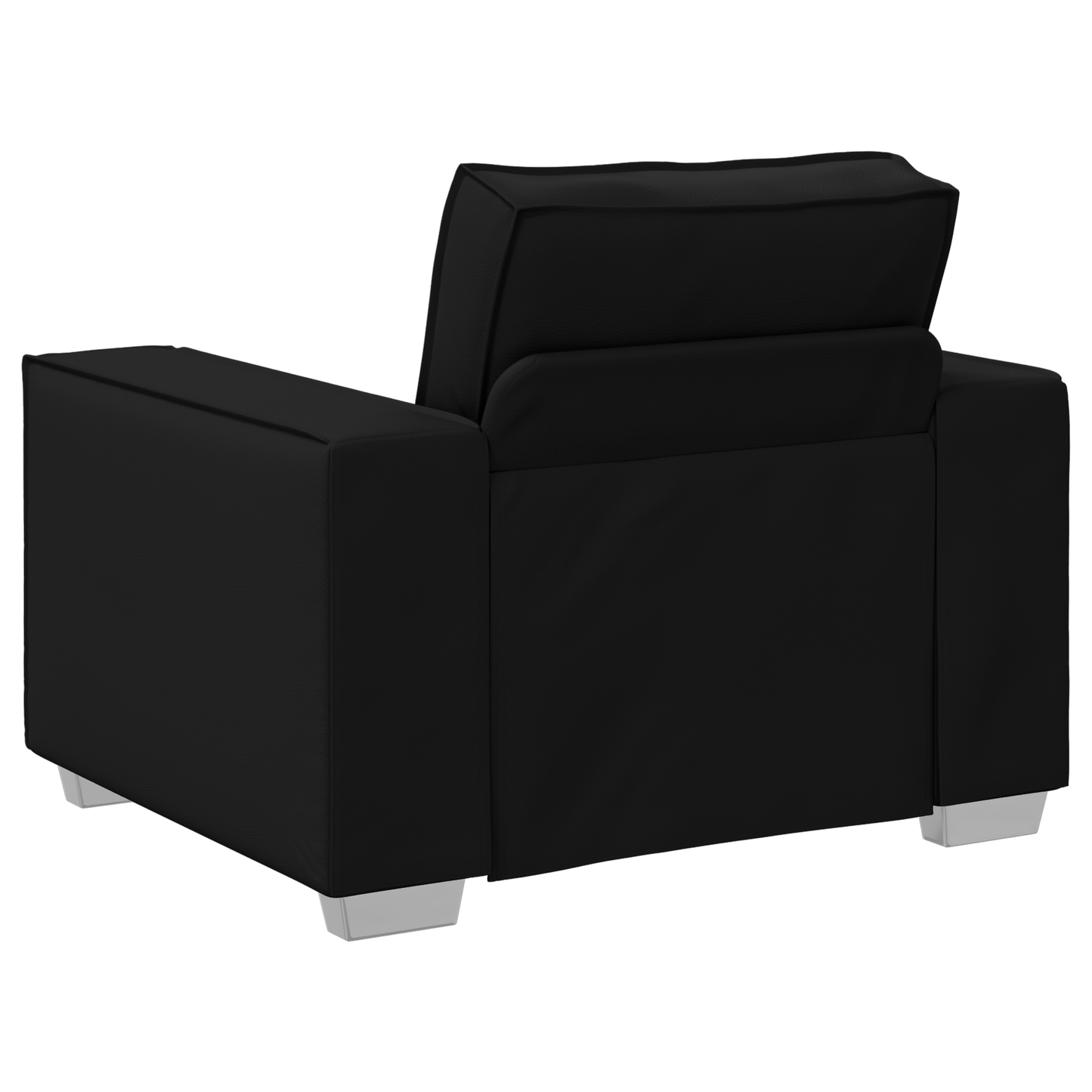 Sort Faux Læder Sofa Stole - 59 Cm