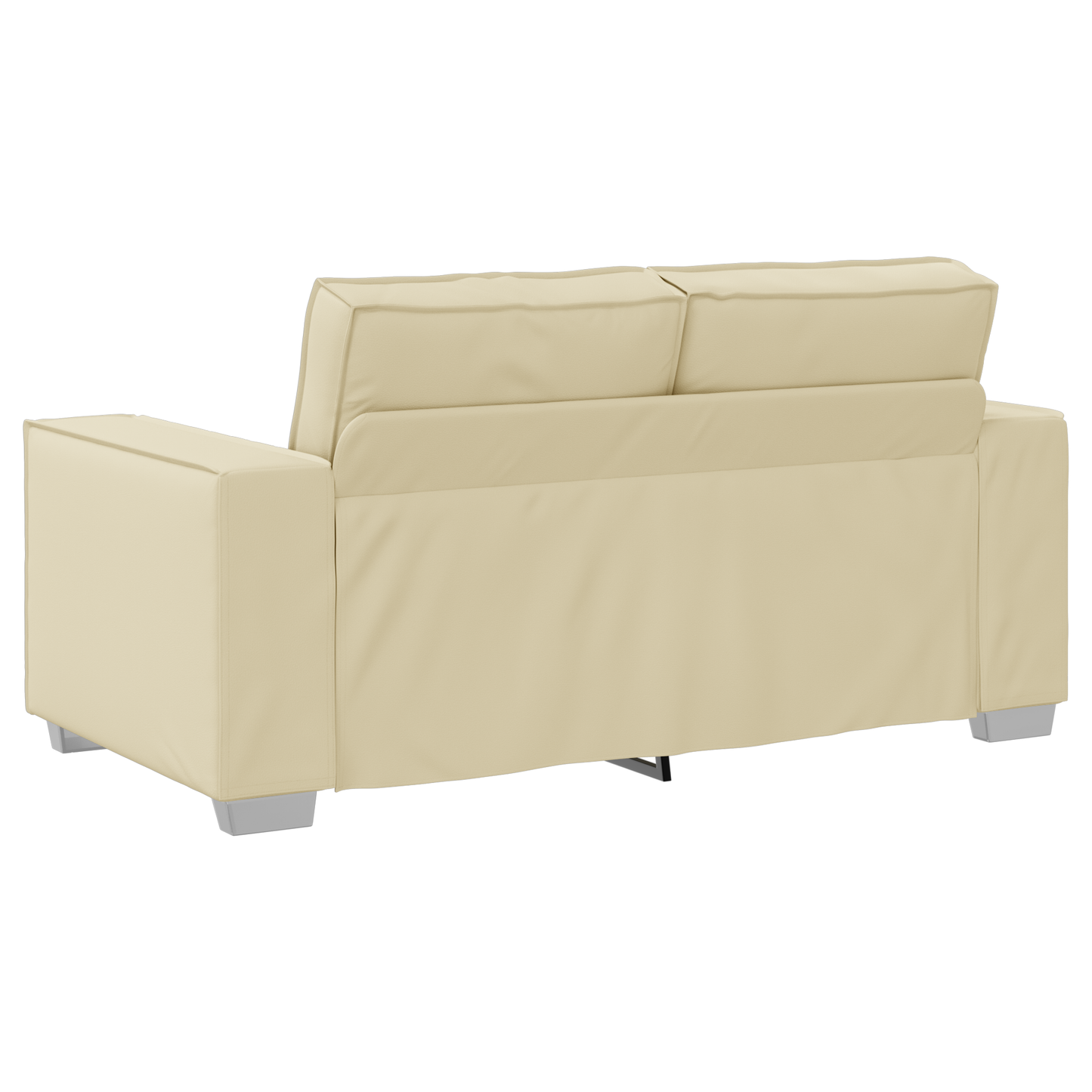 Sovesofa I Cremefarvet Kunstlæder, 120 Cm