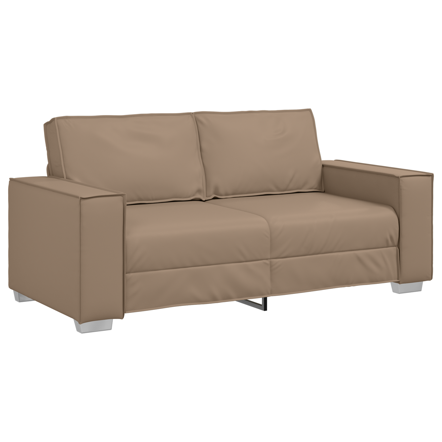 Sovesofa I Cappuccinofarvet Kunstlæder, 140 Cm