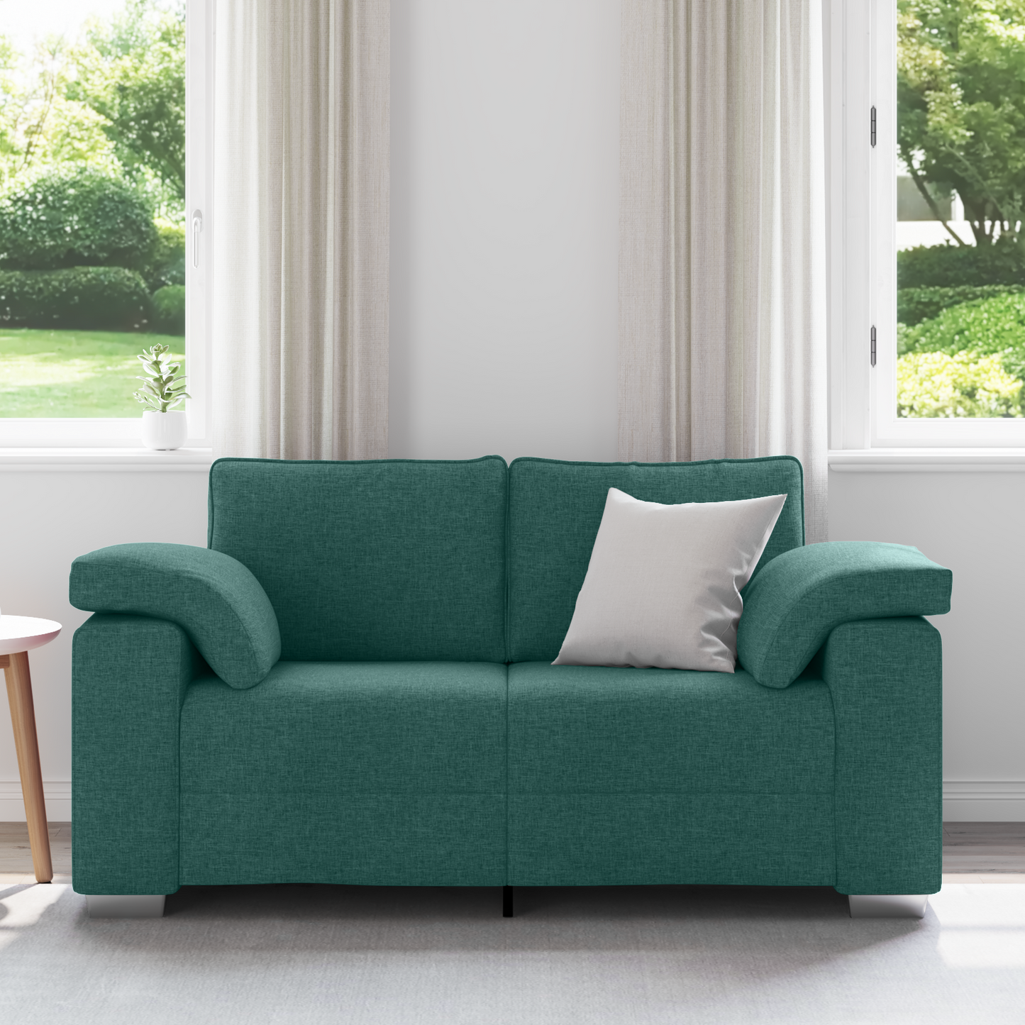 Kærestesofa Mørkegrøn 120 Cm Stof
