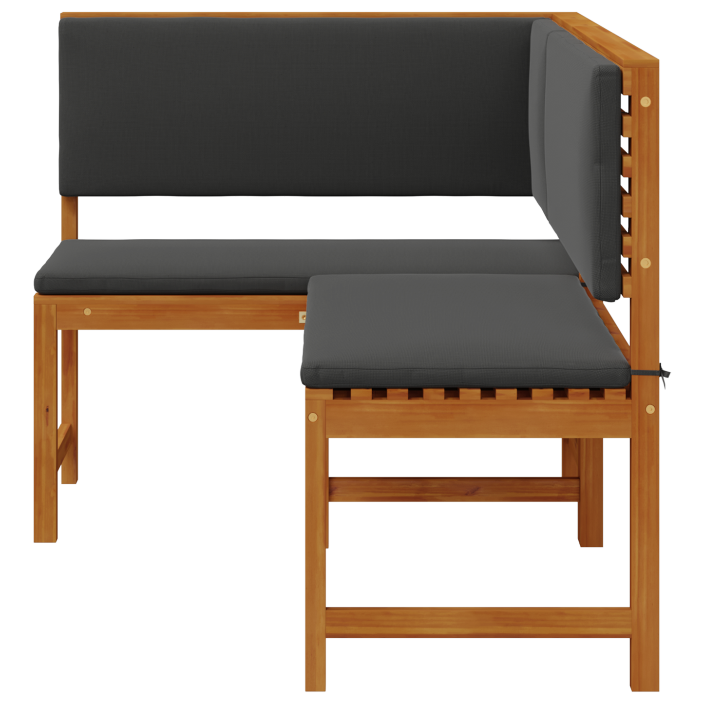 Have Hjørnebænk Brun 140 X 100 X 91Cm Massivt Akacietræ