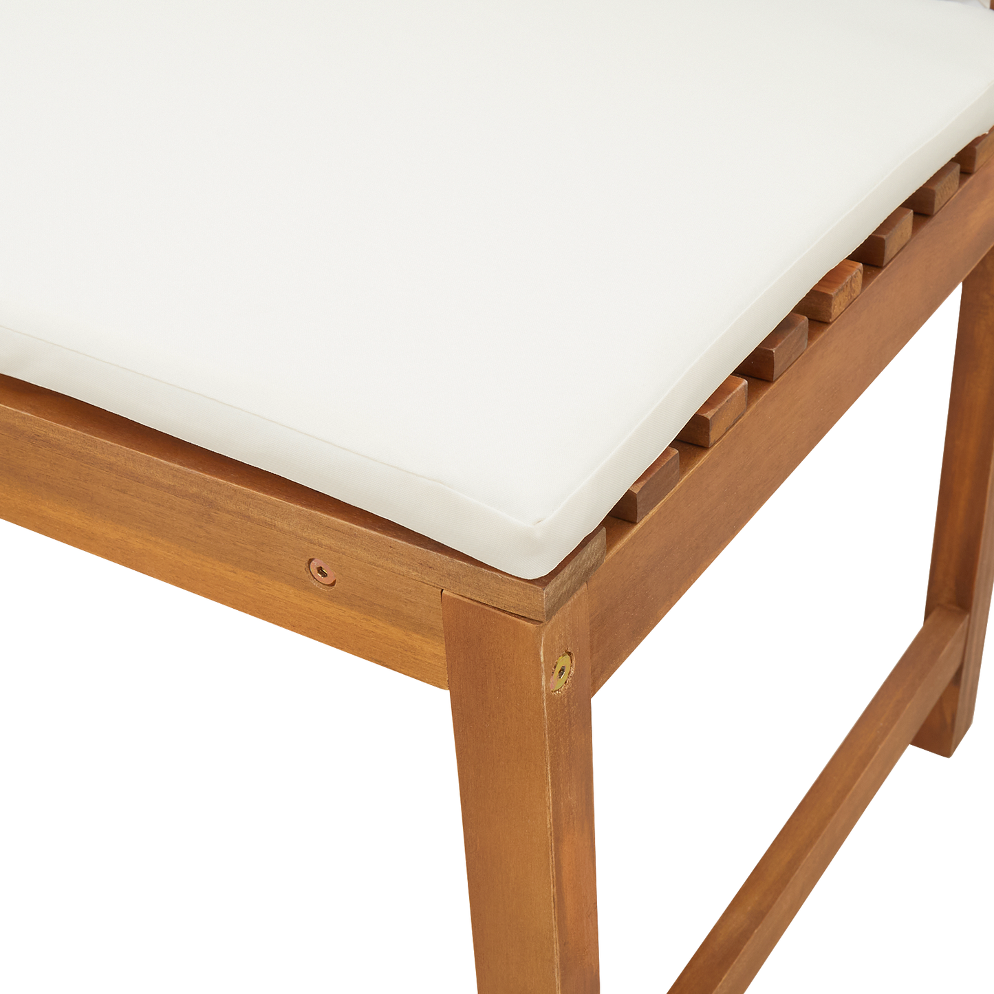 Havebænk Brun 100 X 50 X 91Cm Massivt Akacietræ