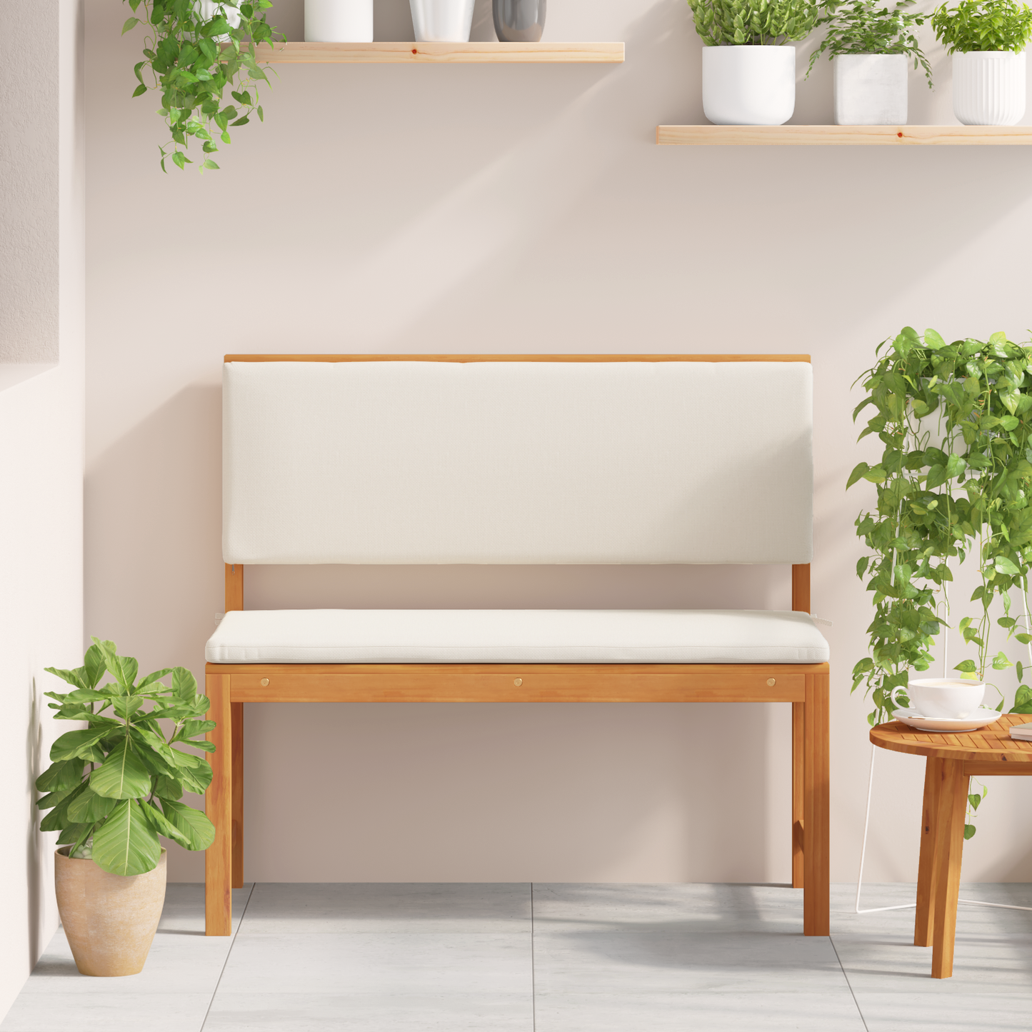 Havebænk Brun 100 X 50 X 91Cm Massivt Akacietræ