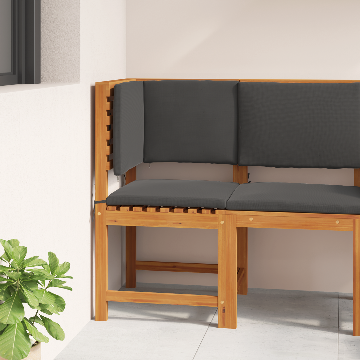 Have Stol Brun 50 X 50 X 91Cm Massivt Akacietræ