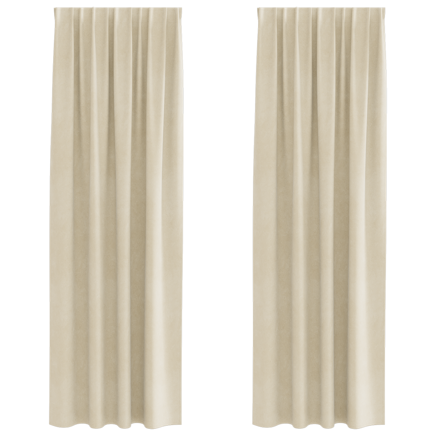 Mørklægningsgardiner Med Top Tape 2 Stk Creme Velvet