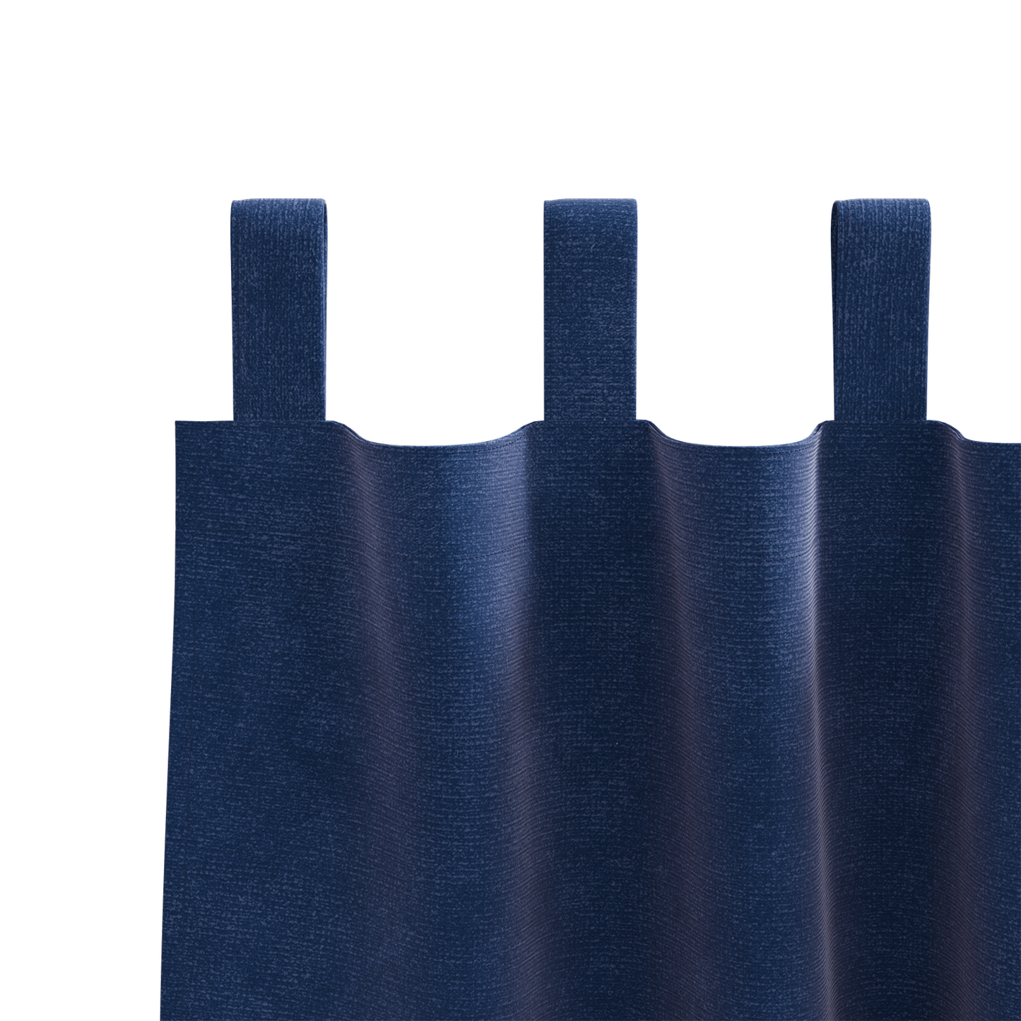 Blackout Gardiner Med Hængehuller 2 Pcs Mørkeblåt Velour