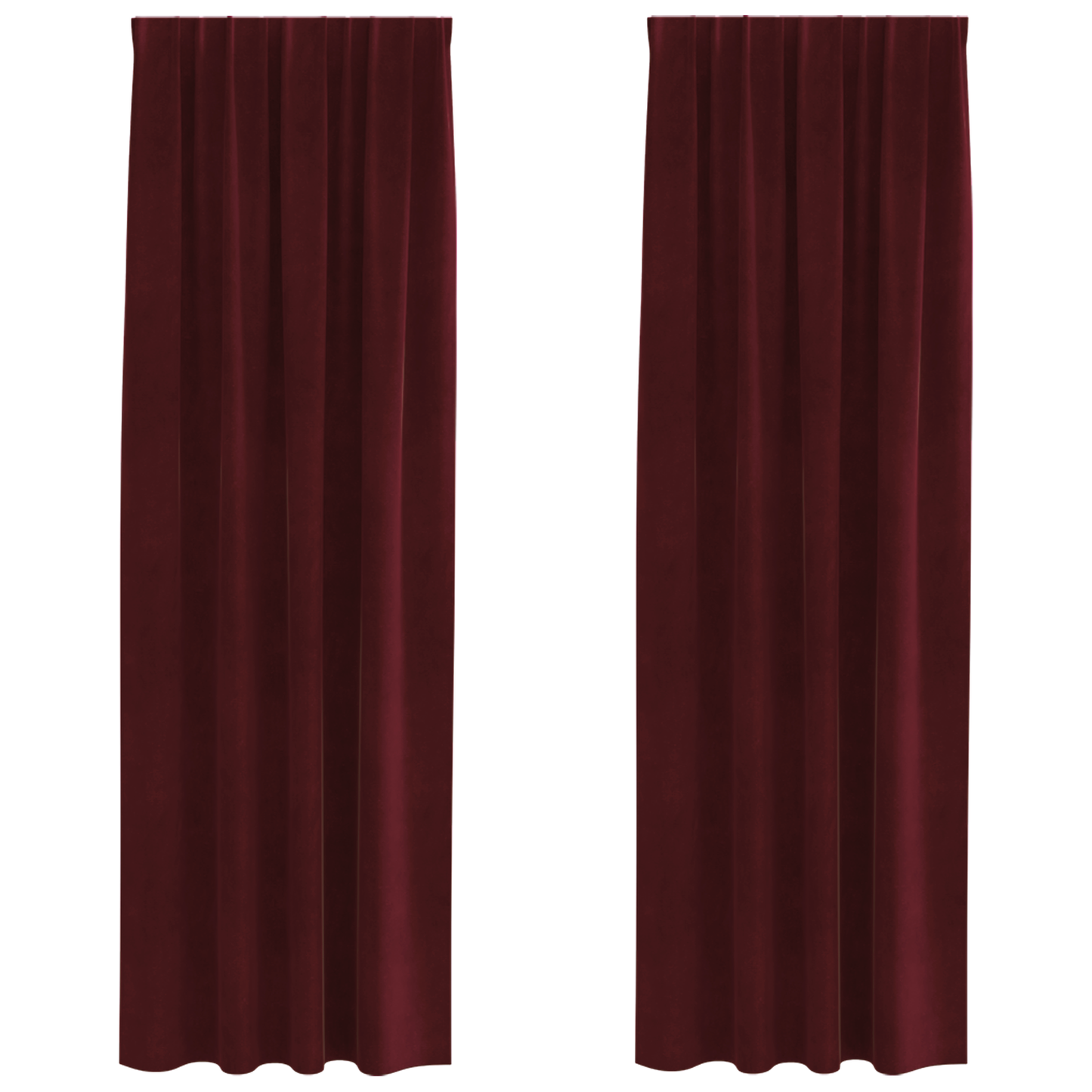 Blackout Gardiner Med Top Tape 2 Stk Vinkræd Velour