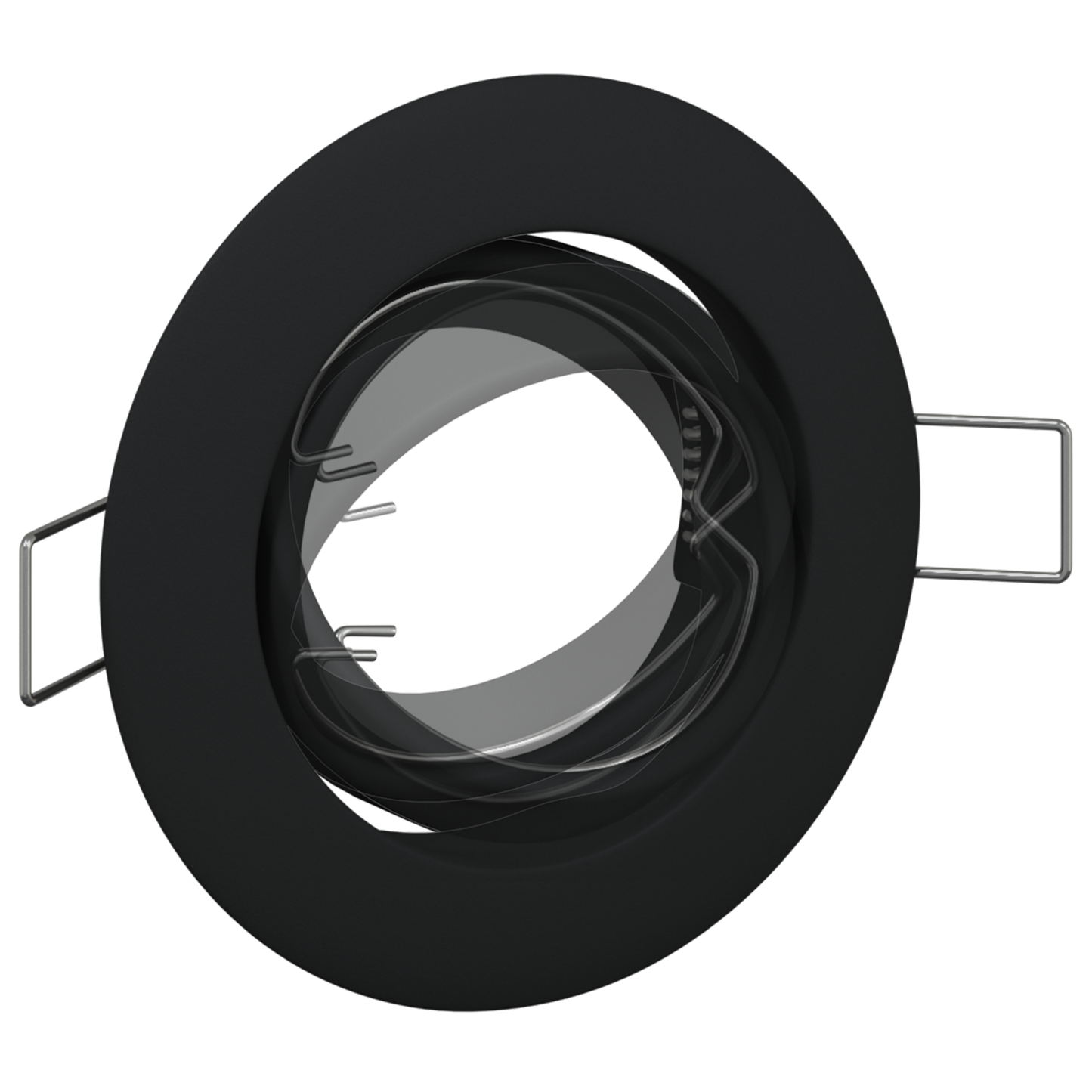 Indbygningsspot 12 Stk Runde Gu10 Sort Ø90 Mm Stål
