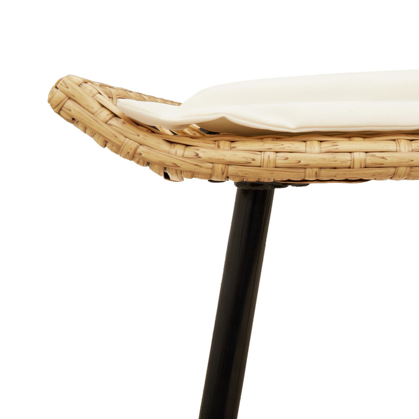 Havefodskammel Med Pude 2 Dele Brun 50 X 40 X 45Cm Polyester