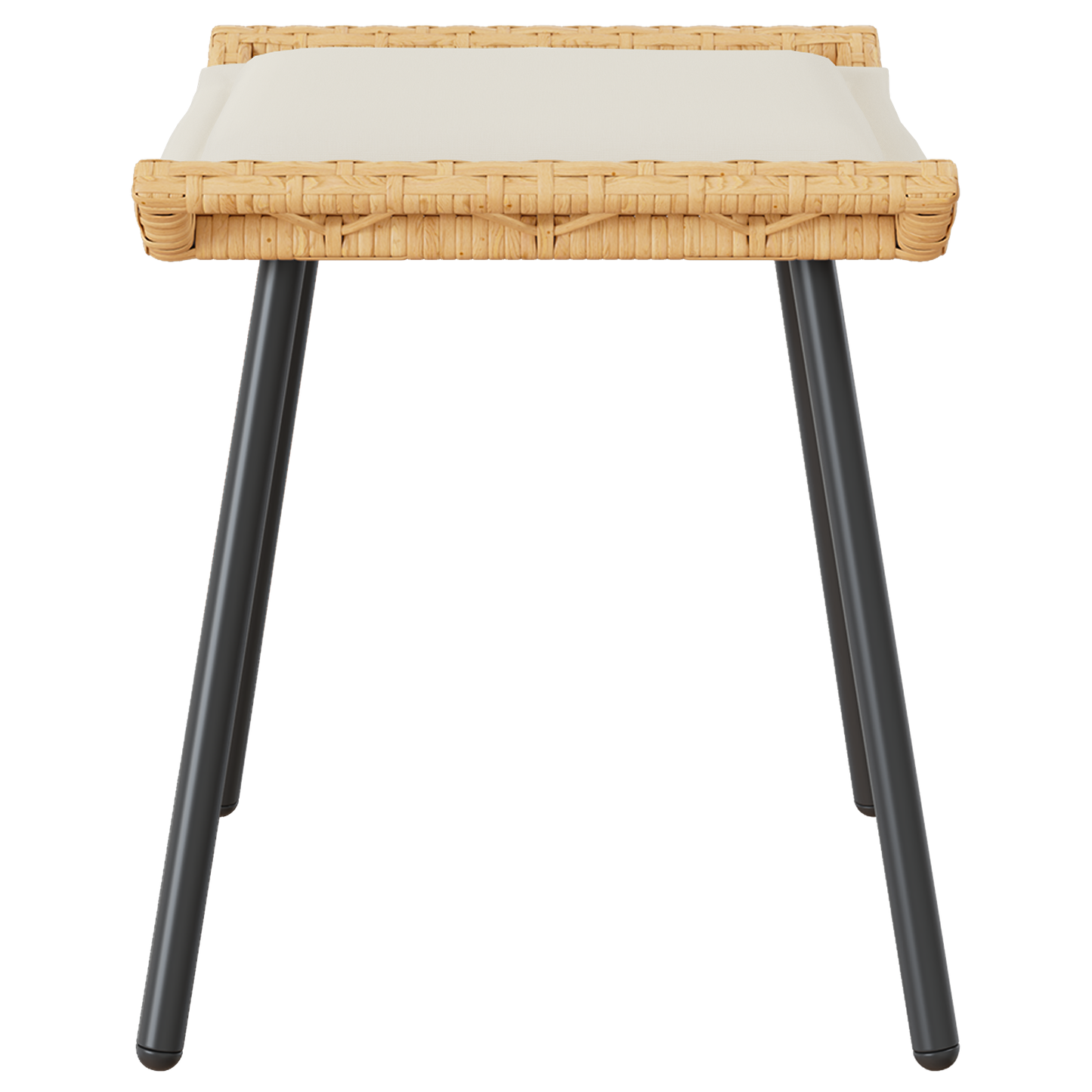 Havefodskammel Med Pude 2 Dele Brun 50 X 40 X 45Cm Polyester