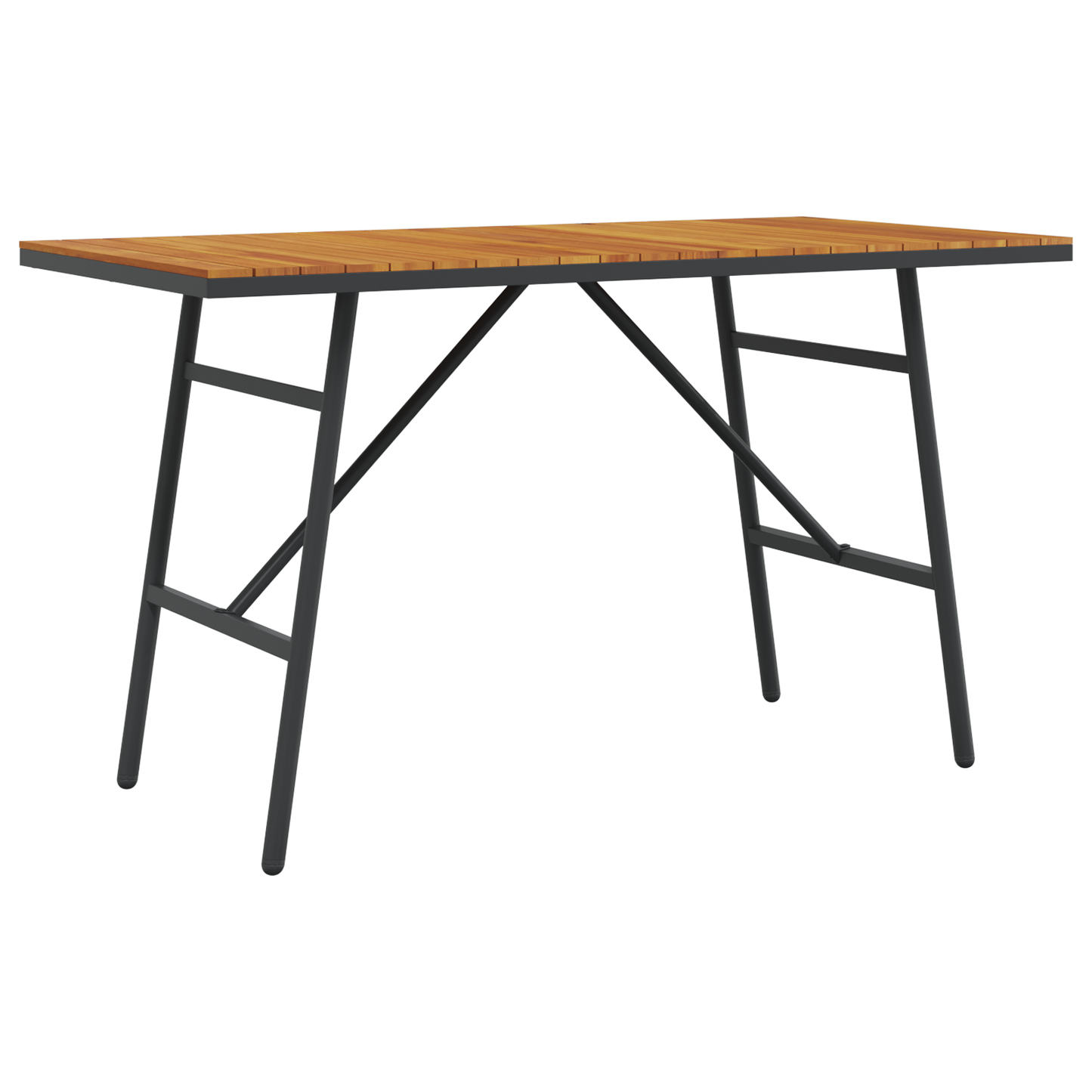 Spisebord - Sort, 110X55X62 Cm, Lavet Af Massivt Akacietræ
