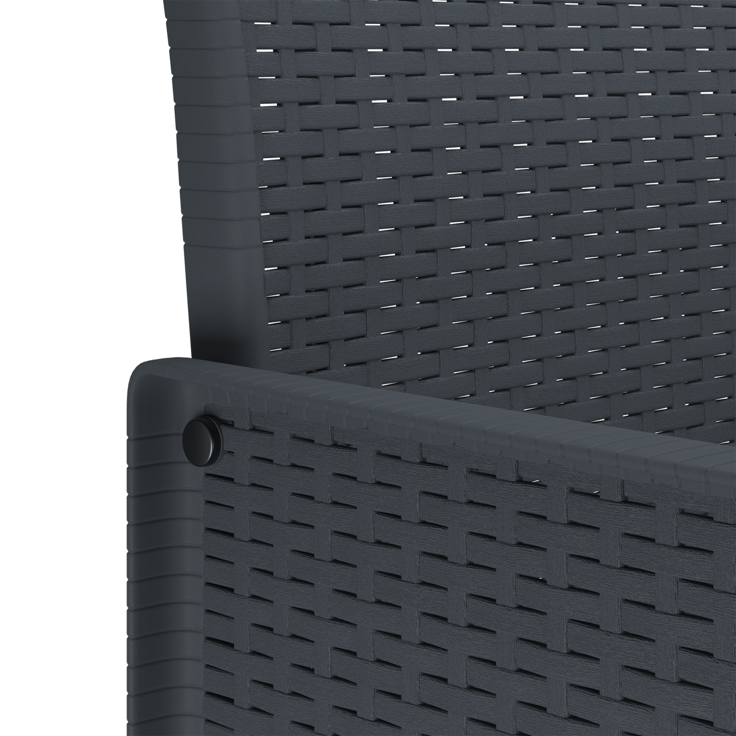 Havestole Med Puder 2 Stk Antracit Poly Rattan
