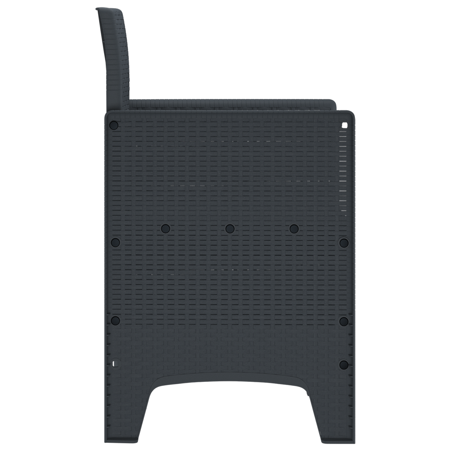Havestole Med Puder 2 Stk Antracit Poly Rattan