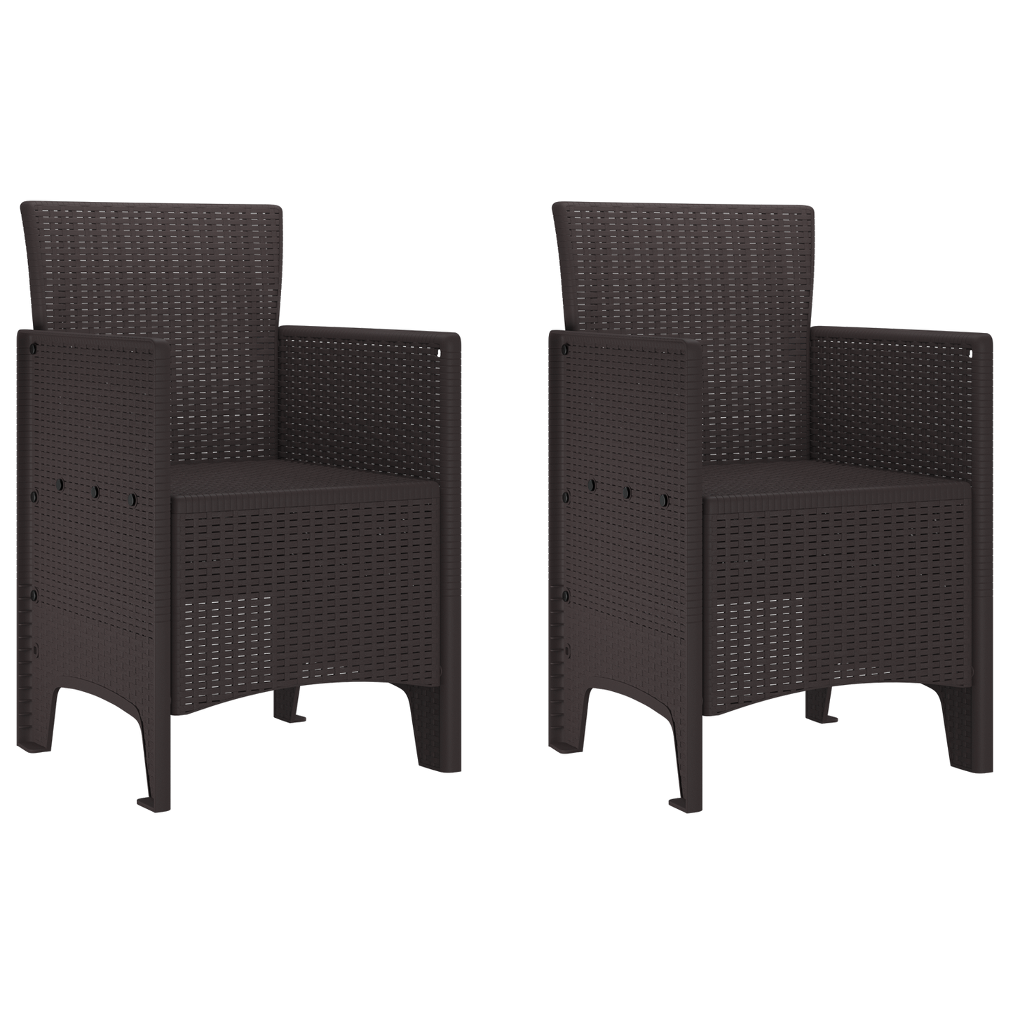 Have Stole 2 Stk Brun Poly Rattan