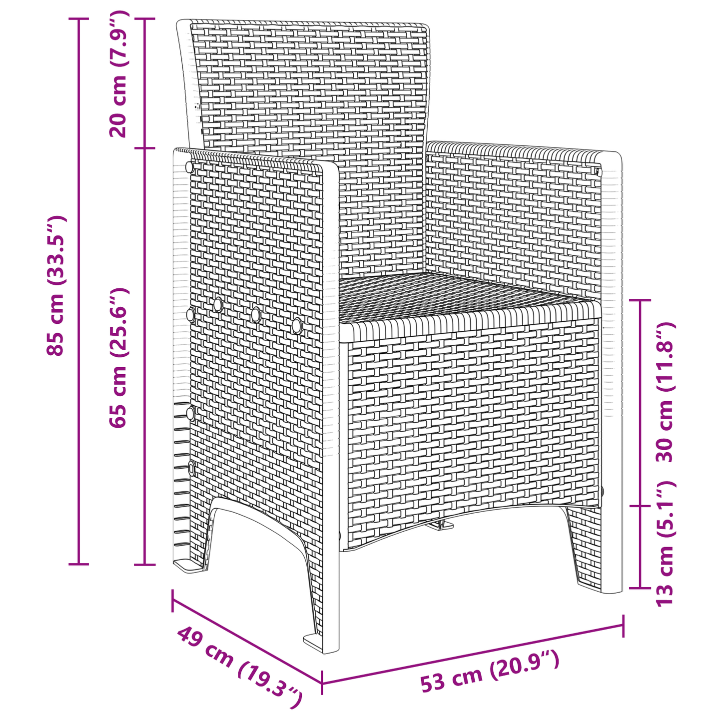 Have Stole 4 Stk Brun Poly Rattan