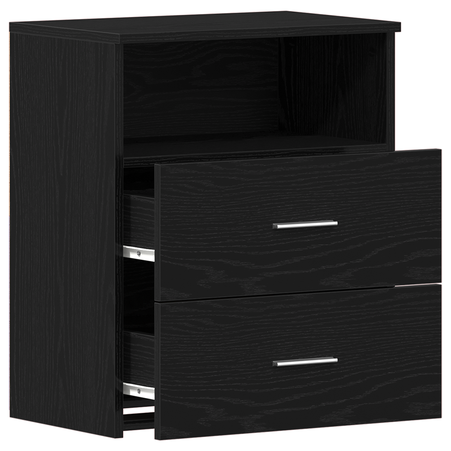 Sengebord Sort Eg 50X32X60Cm Lavet Af Træ