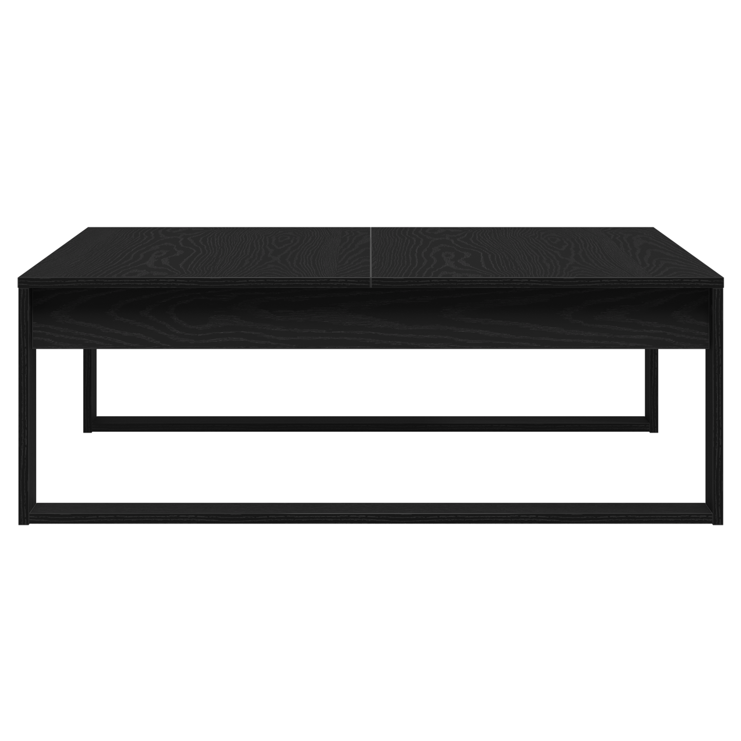 Kaffebord Sort Eg 100X100X35 Cm Konstrueret Træ