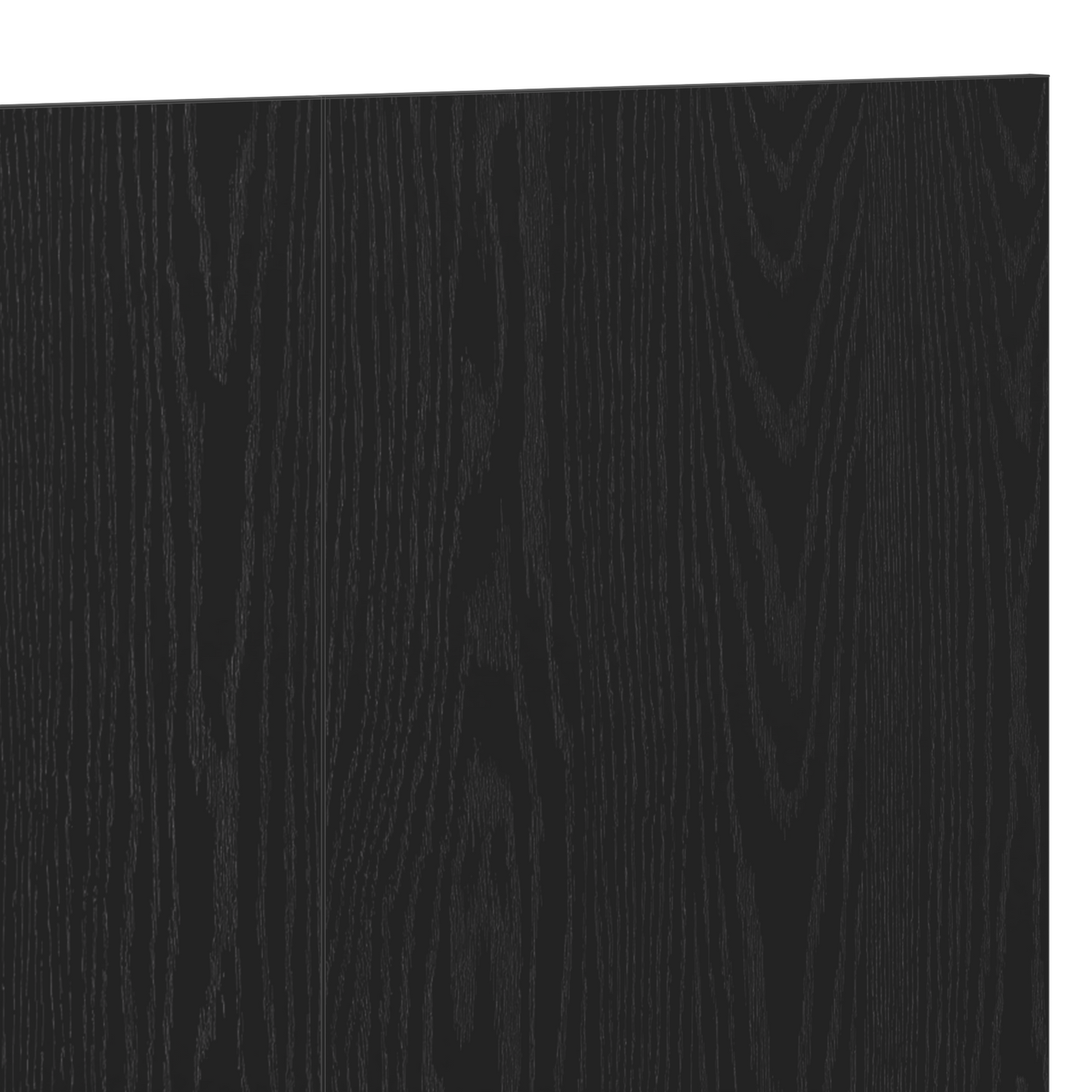 Sort Egetræ Vægmonteret Sengegavl 240X1.5X80 Cm Lavet Af Konstrueret Træ