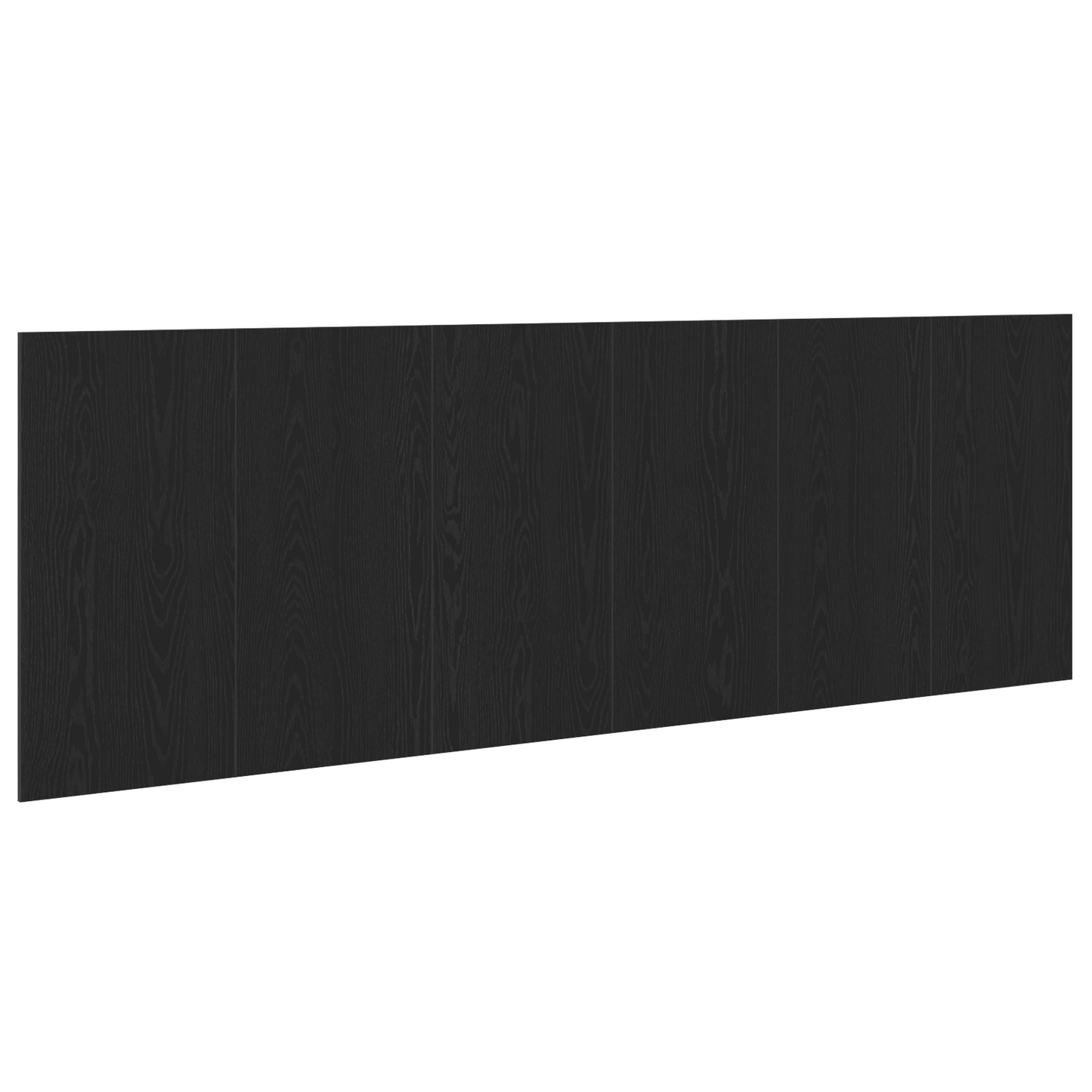 Sort Egetræ Vægmonteret Sengegavl 240X1.5X80 Cm Lavet Af Konstrueret Træ
