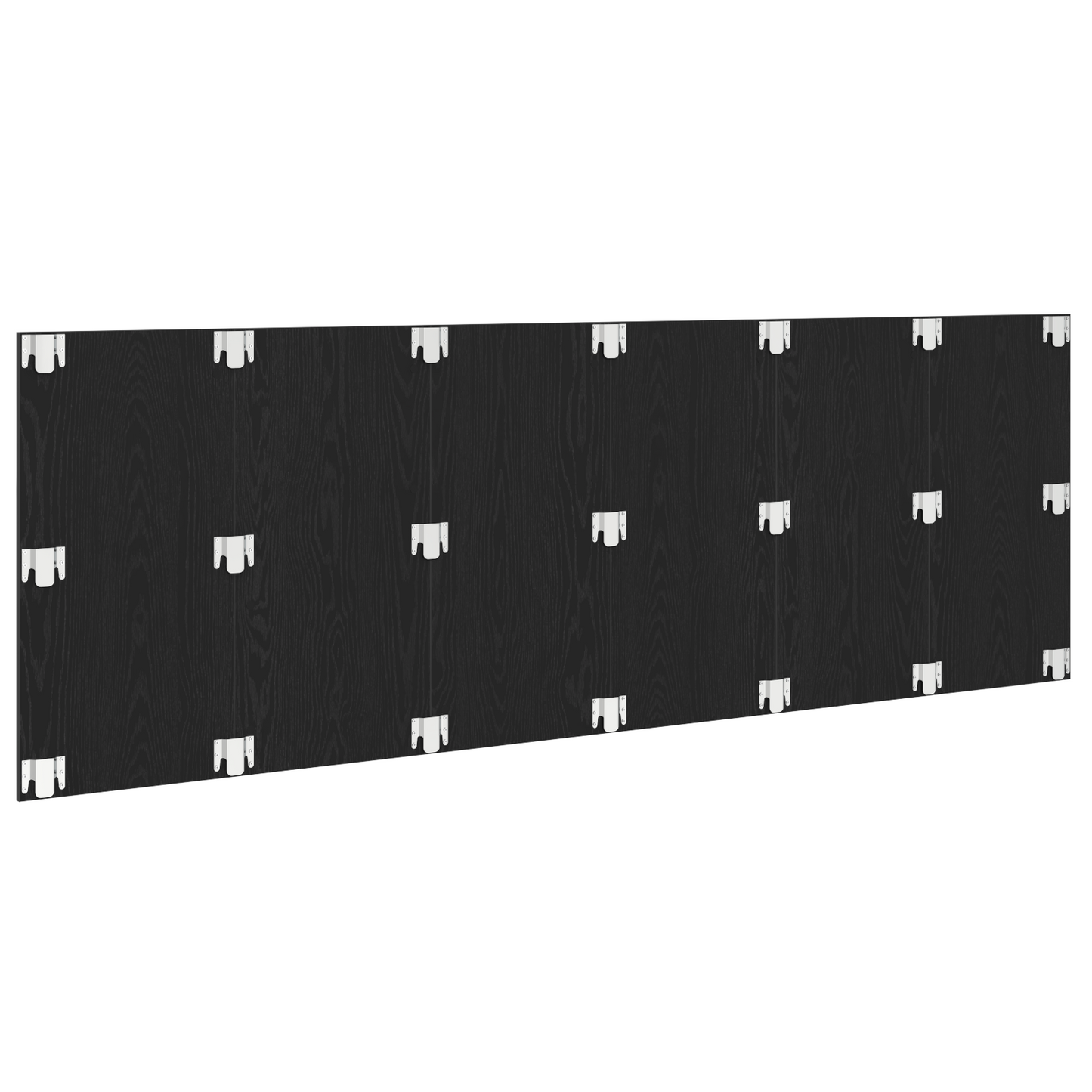 Sort Egetræ Vægmonteret Sengegavl 240X1.5X80 Cm Lavet Af Konstrueret Træ