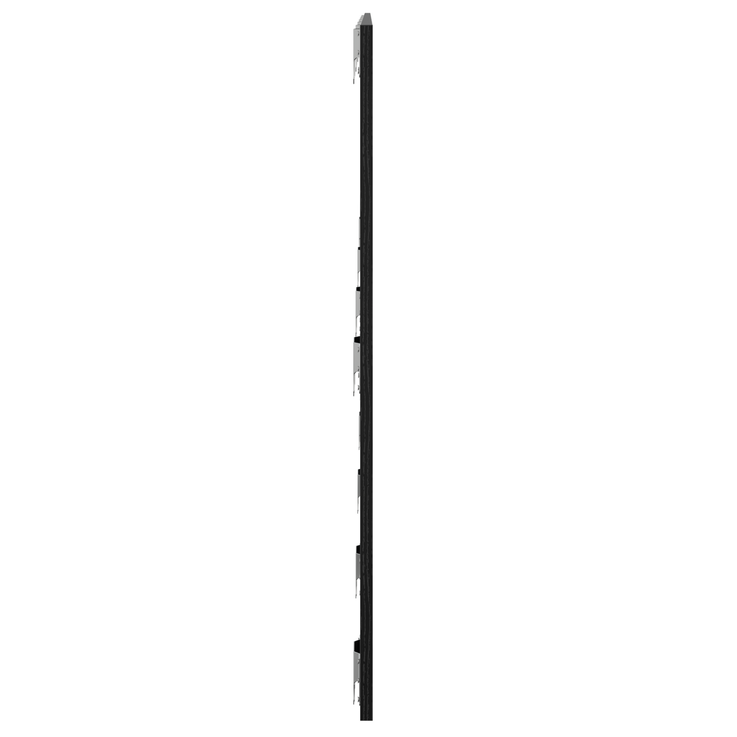 Sort Egetræ Vægmonteret Sengegavl 240X1.5X80 Cm Lavet Af Konstrueret Træ