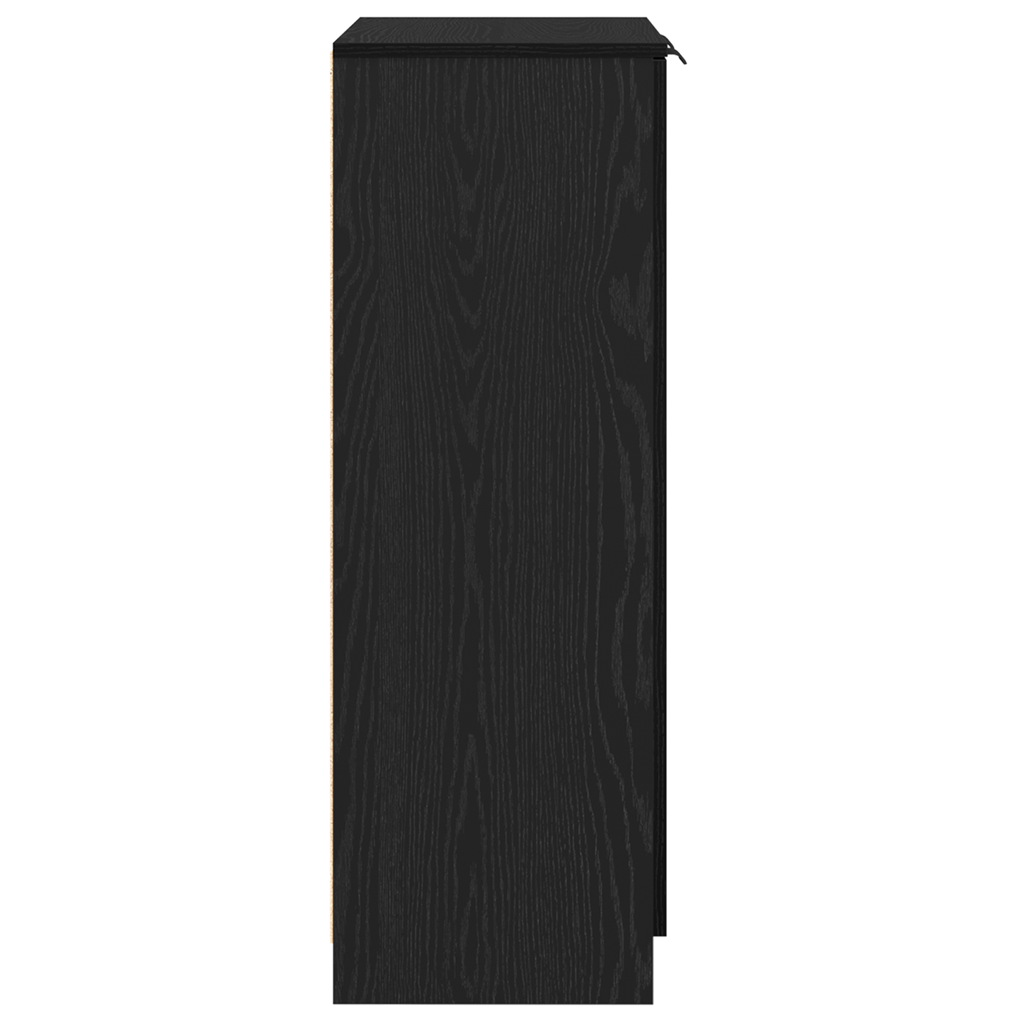 Skoskab Sort Eg 59X35X100 Cm Konstrueret Træ