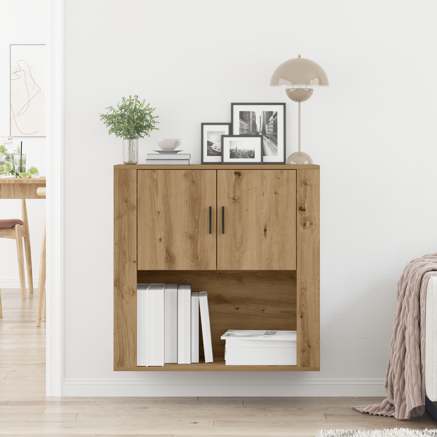 Vægskab Artisan Eg 80X33X80 Cm Spånplade