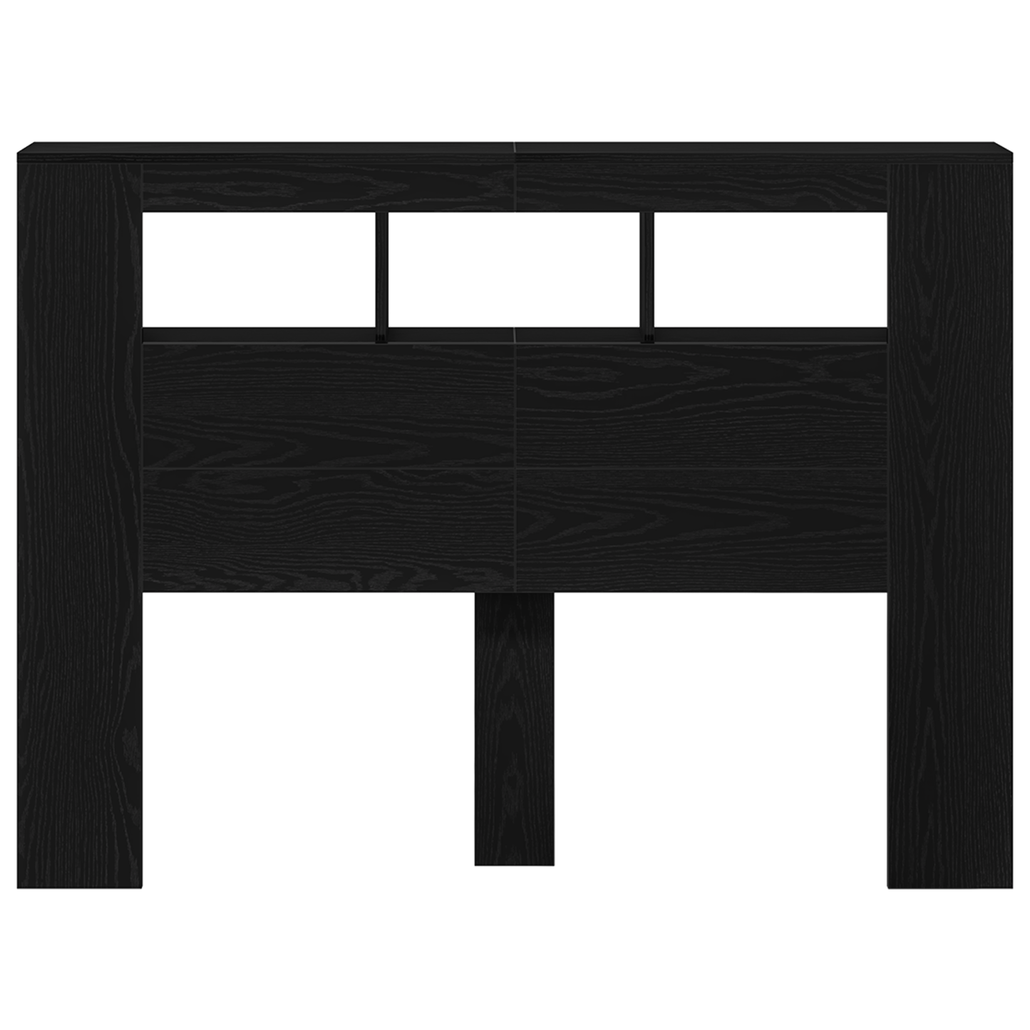 Led Hovedgærde Sort Eg 140X18,5X40 Cm Konstrueret Træ