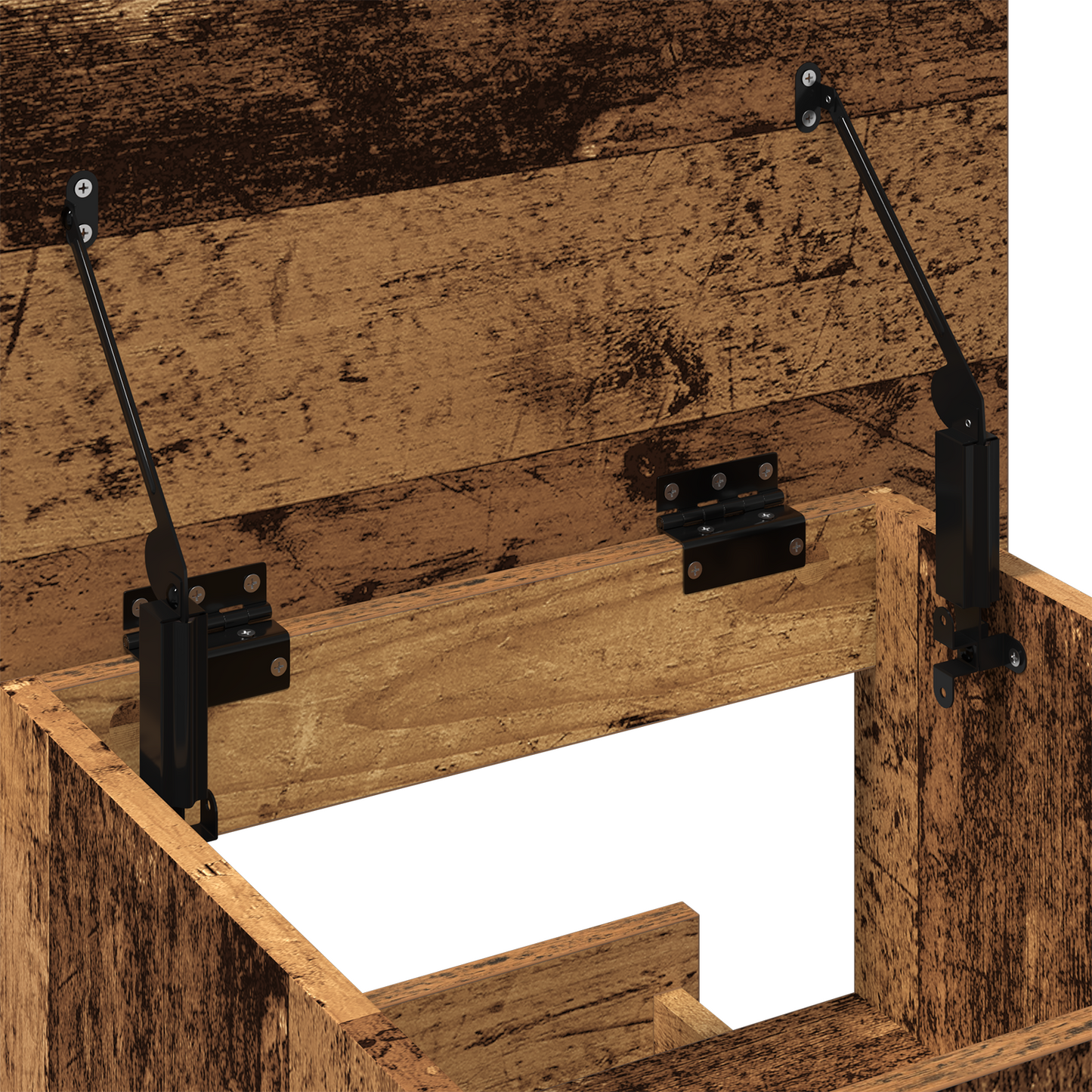 Podium Med Skuffe Gammelt Træ 55 X 55 X 107 Cm Konstrueret Træ