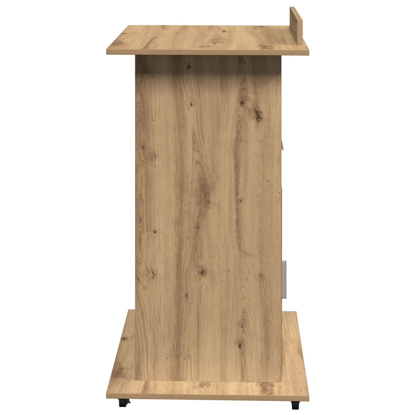 Foredragsholder Podium Med Hjul Affederet Eg Konstrueret Træ