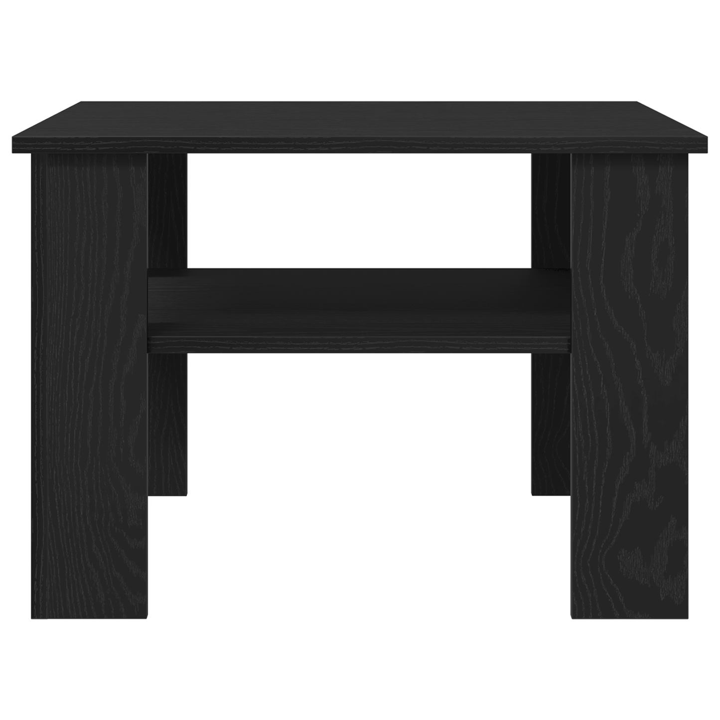 Kaffebord I Sort Eg 60X60X42 Cm - Konstrueret Træ