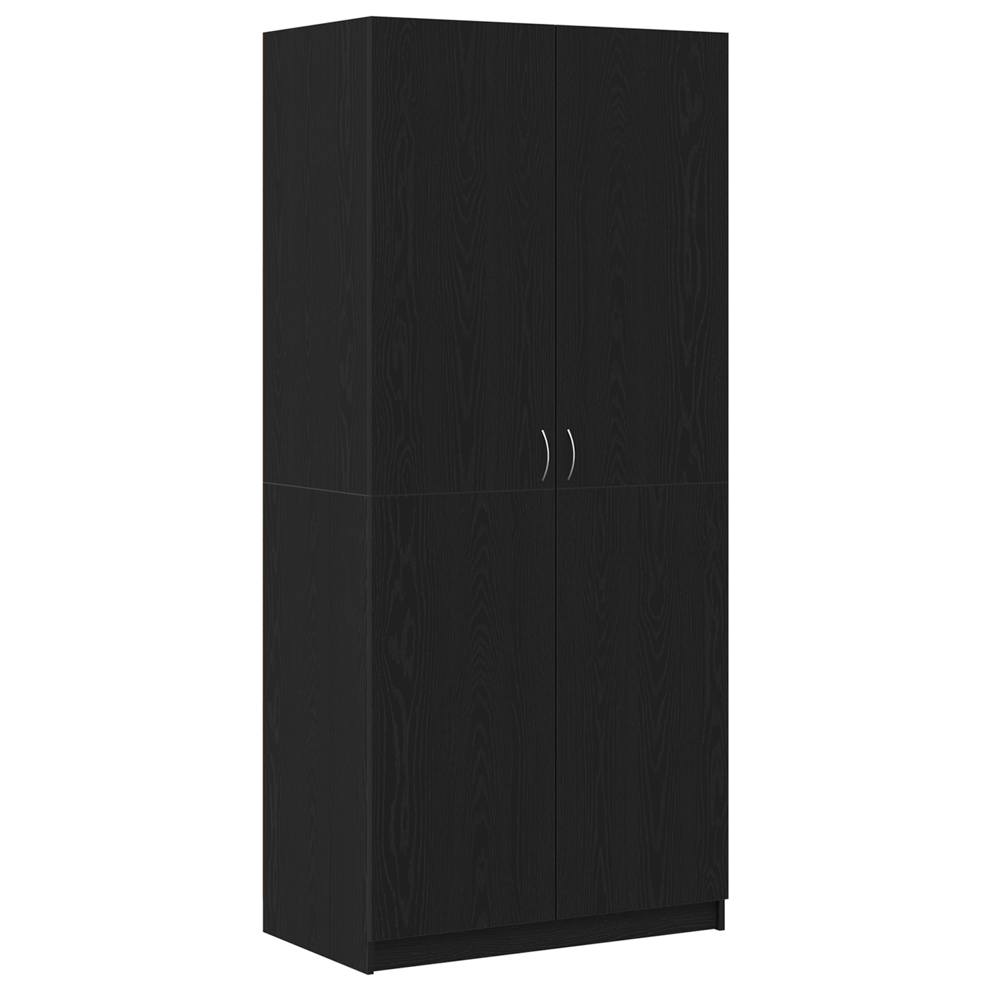 Garderobe Sort Eg 90X52X200 Cm Træ