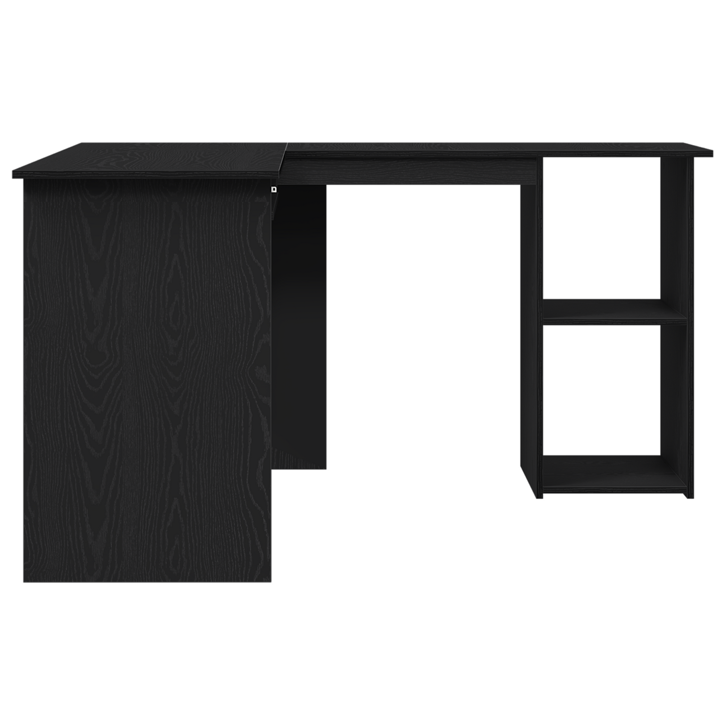 Skrivebord I Sort Eg 120X140X75 Cm Lavet Af Konstrueret Træ