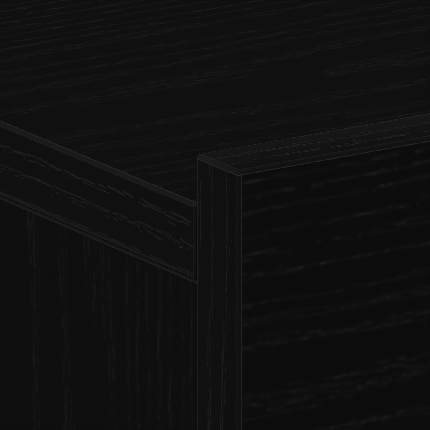 Natborde 2 Stk Sort Eg 40X30X30 Cm Konstrueret Træ