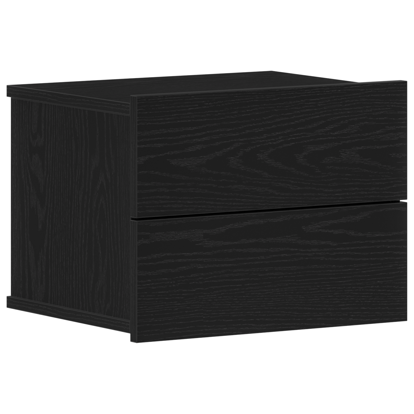 Natborde 2 Stk Sort Eg 40X30X30 Cm Konstrueret Træ