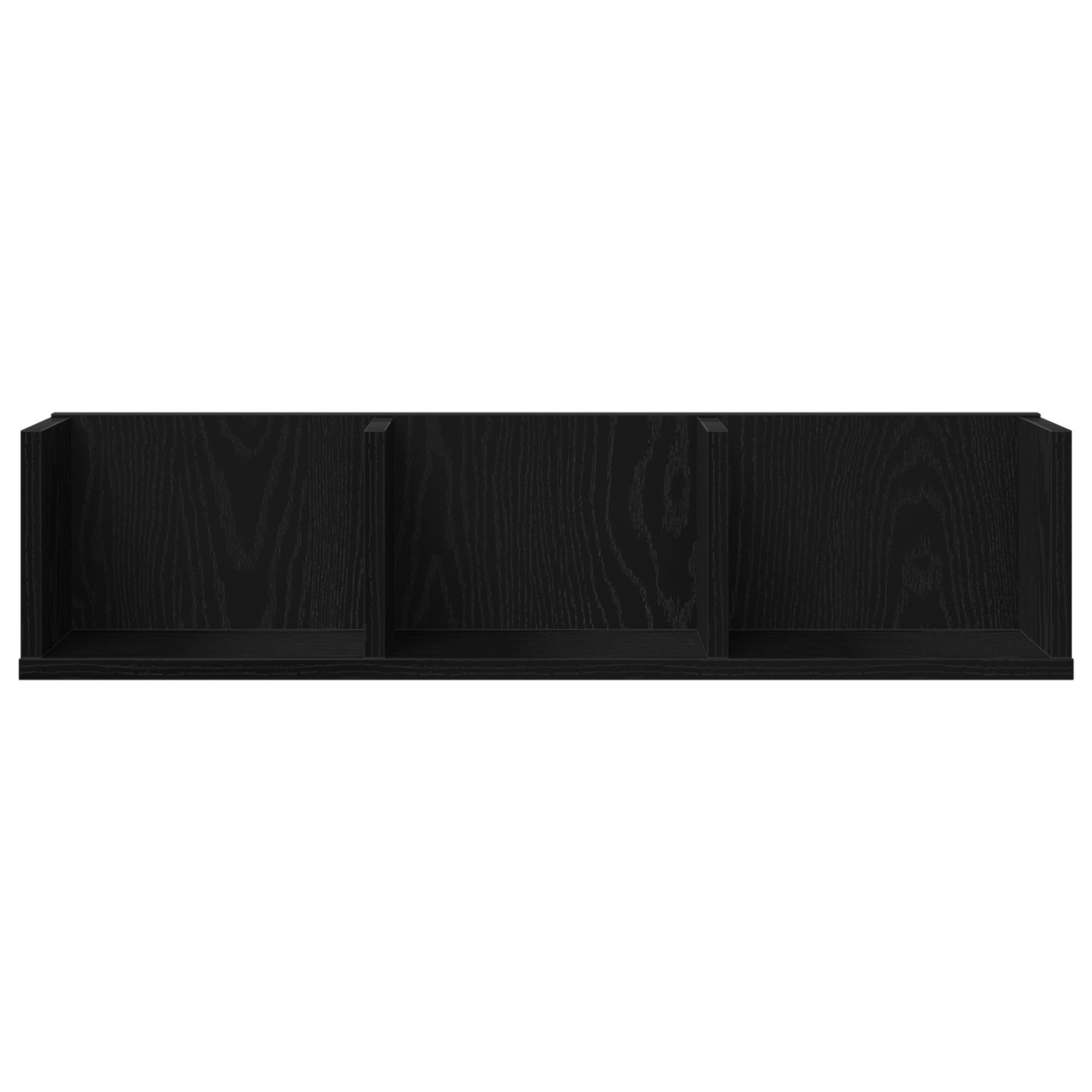 Cd-Hylde I Sort Eg 75X18X18 Cm I Konstrueret Træ