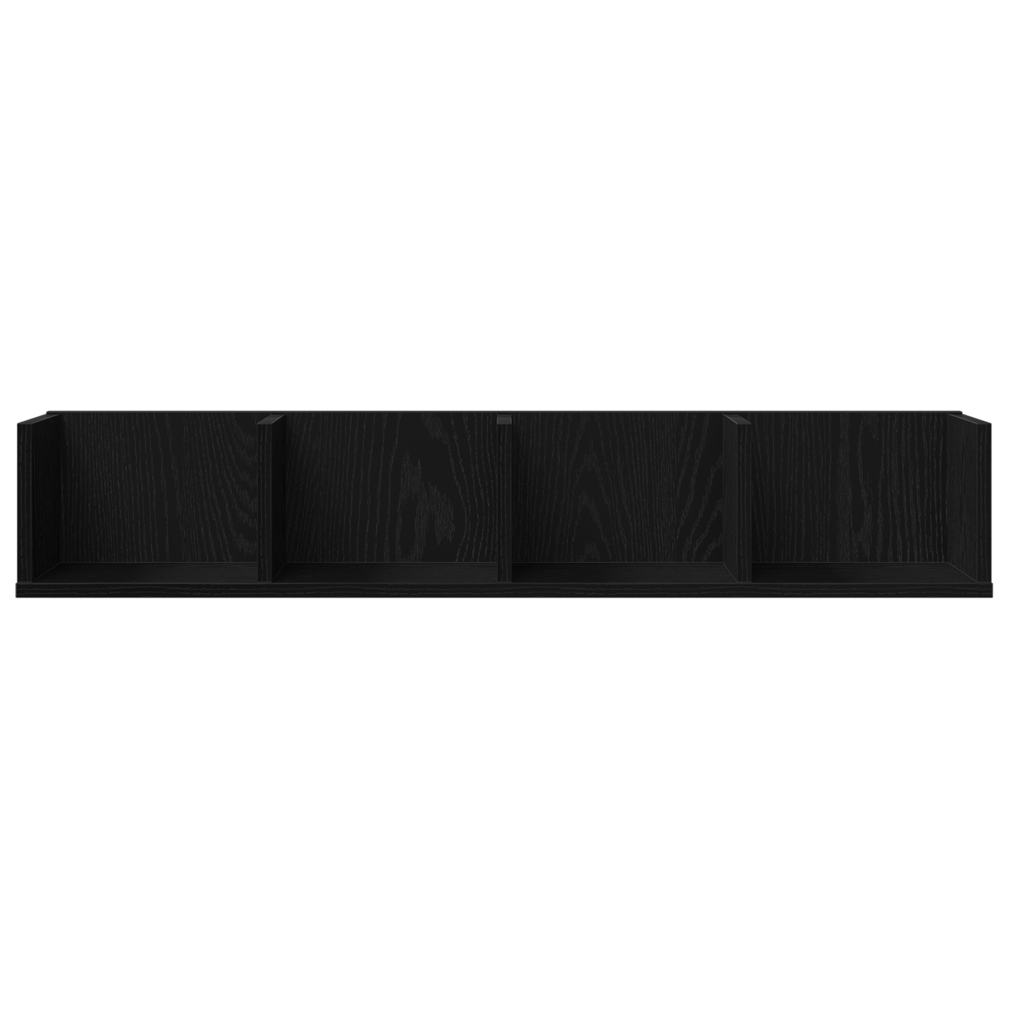 Cd Væghylde Sort Eg 100X18X18 Cm Konstrueret Træ