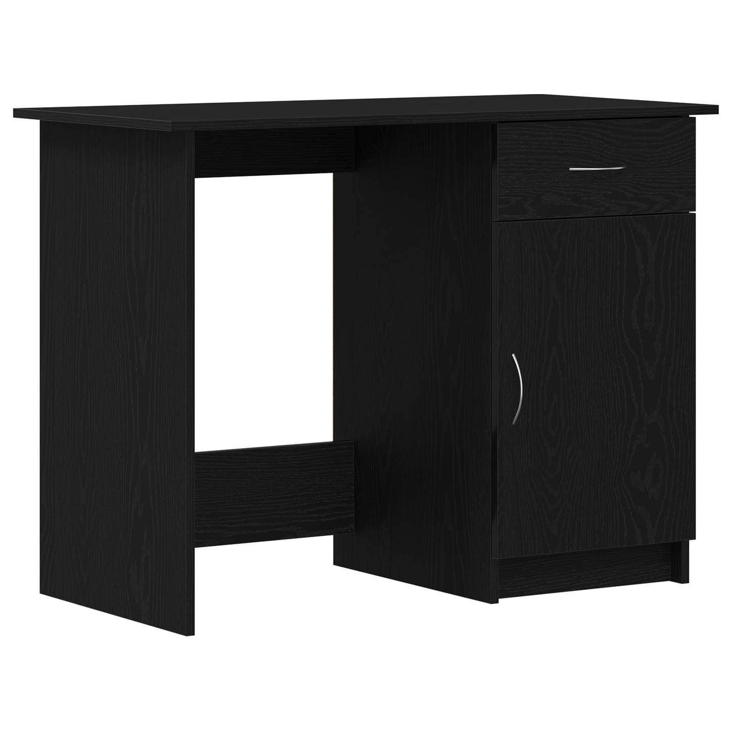 Skrivebord Sort Eg 100X50X76 Cm Støbt Træ