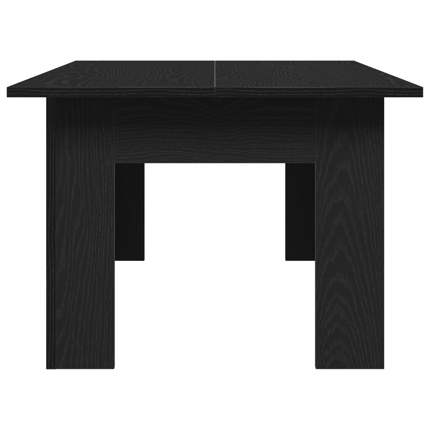 Sofabord I Sort Egetræ 100X60X42 Cm Lavet Af Konstrueret Træ