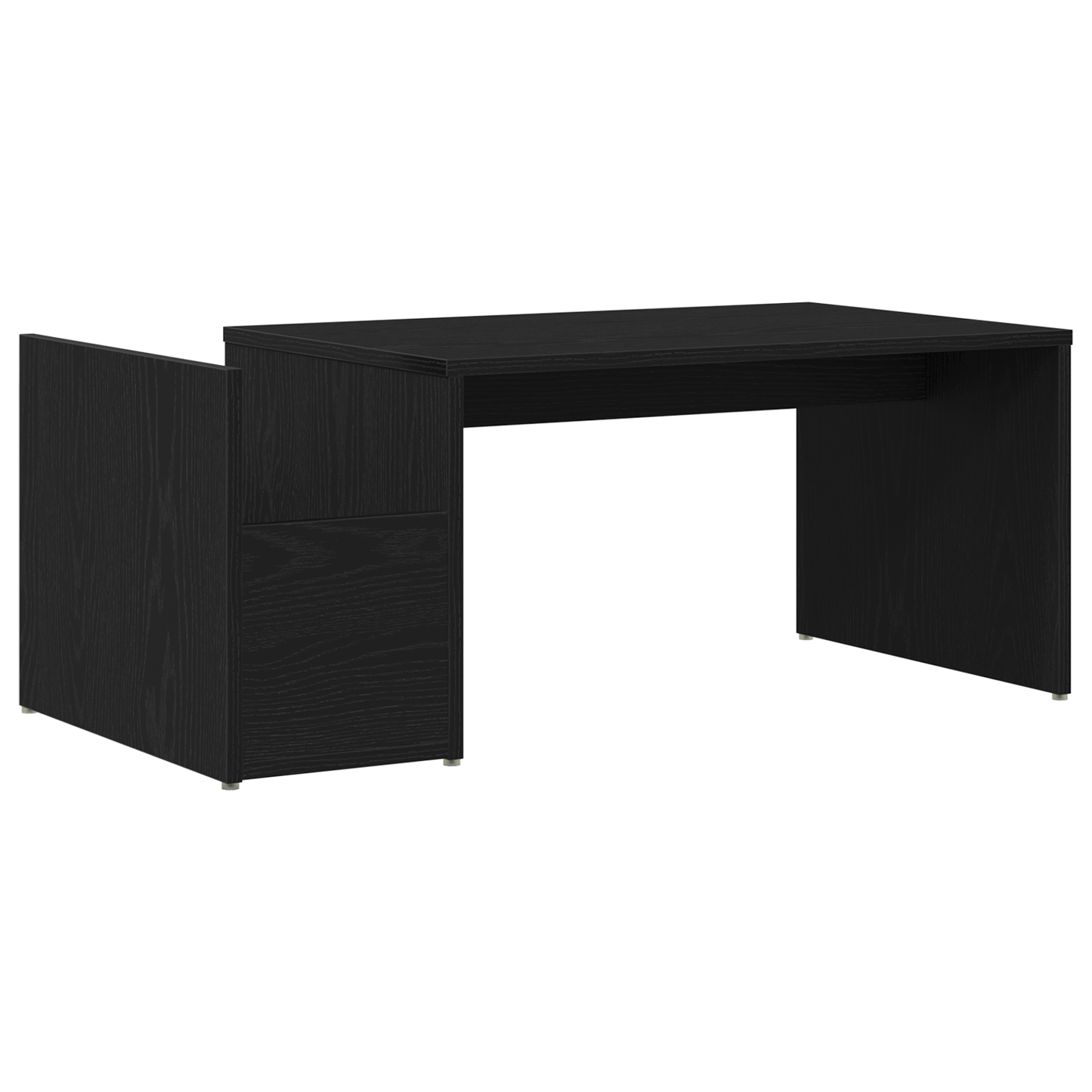 Kaffebord Sort Eg 90X45X35 Cm Ingeniørtræ