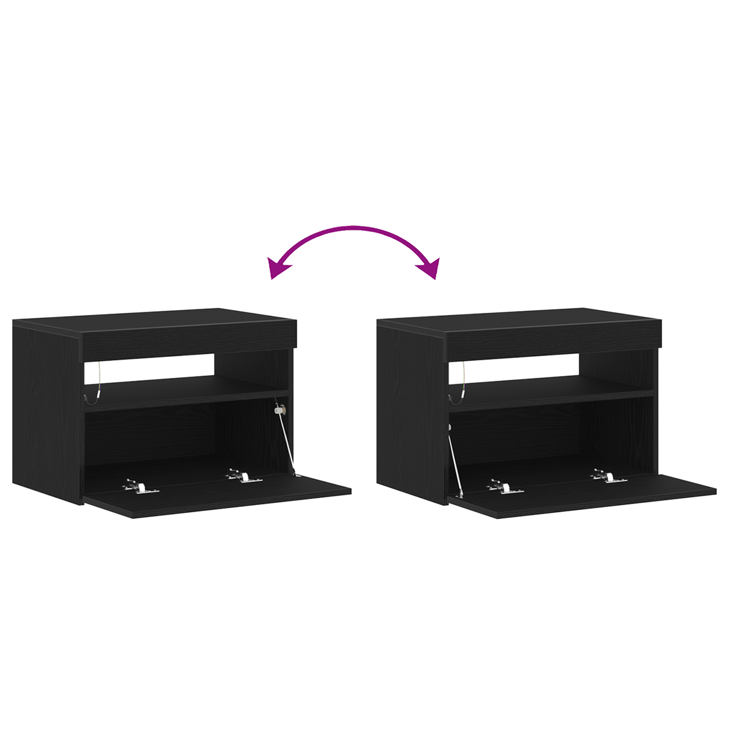 Tv-Skab Sort 60 X 35 X 40 Cm Konstrueret Træ