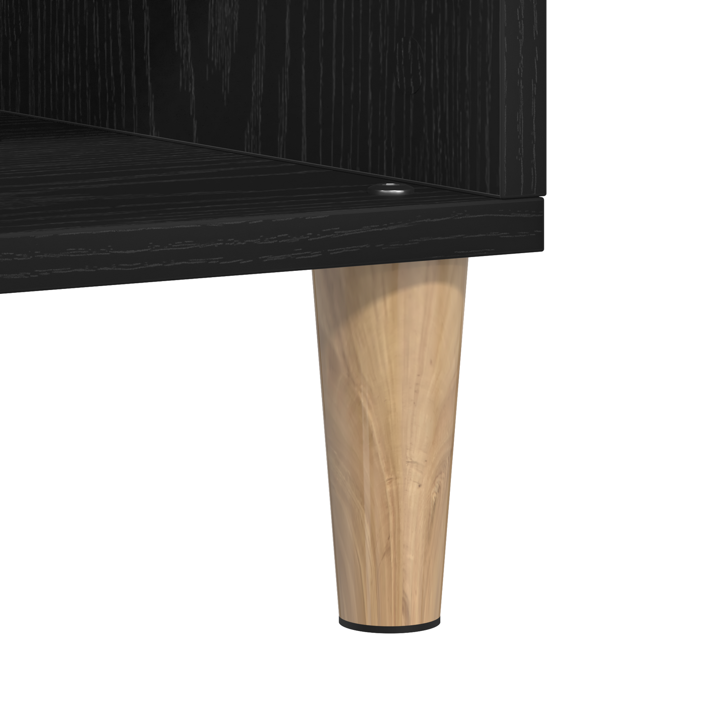 Sideboard Sort Egetræ Solidt Egetræ 103,5 X 35 X 70 Cm Sideboard