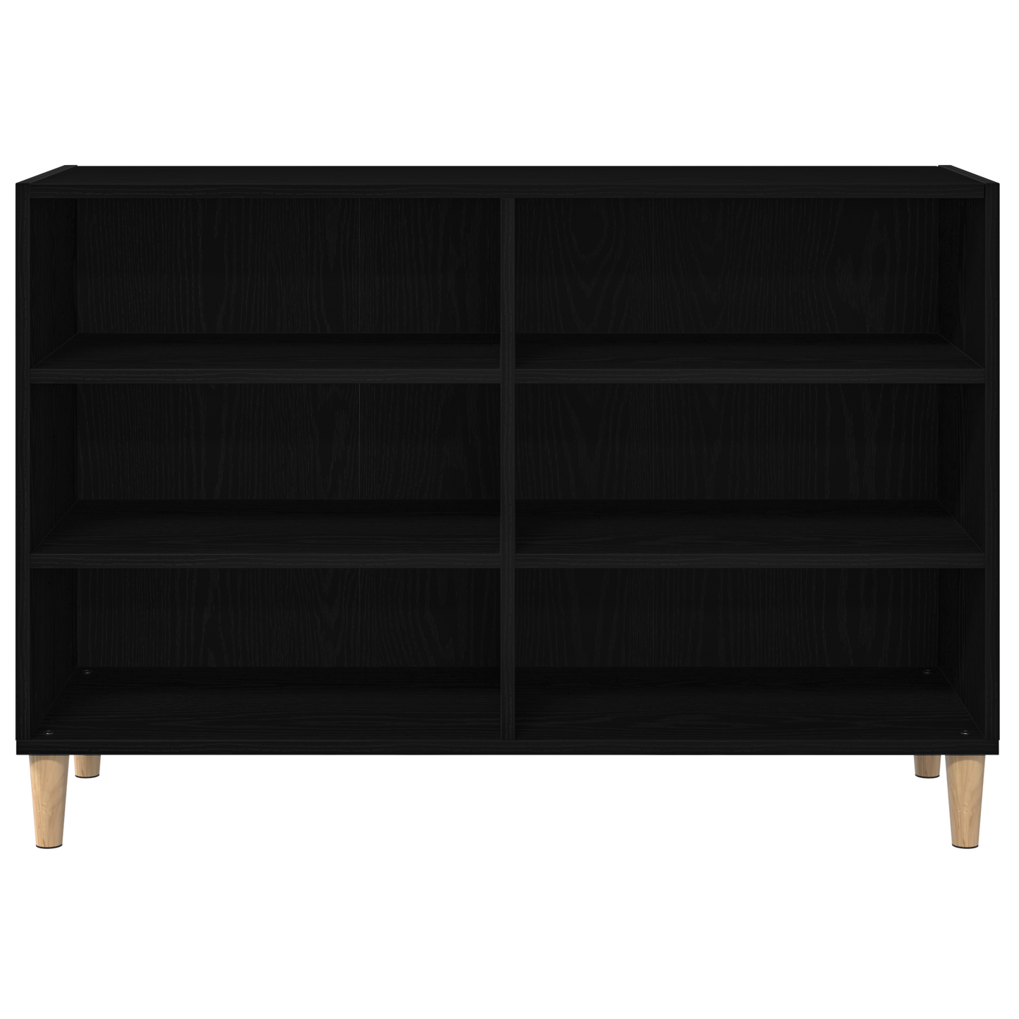 Sideboard Sort Egetræ Solidt Egetræ 103,5 X 35 X 70 Cm Sideboard