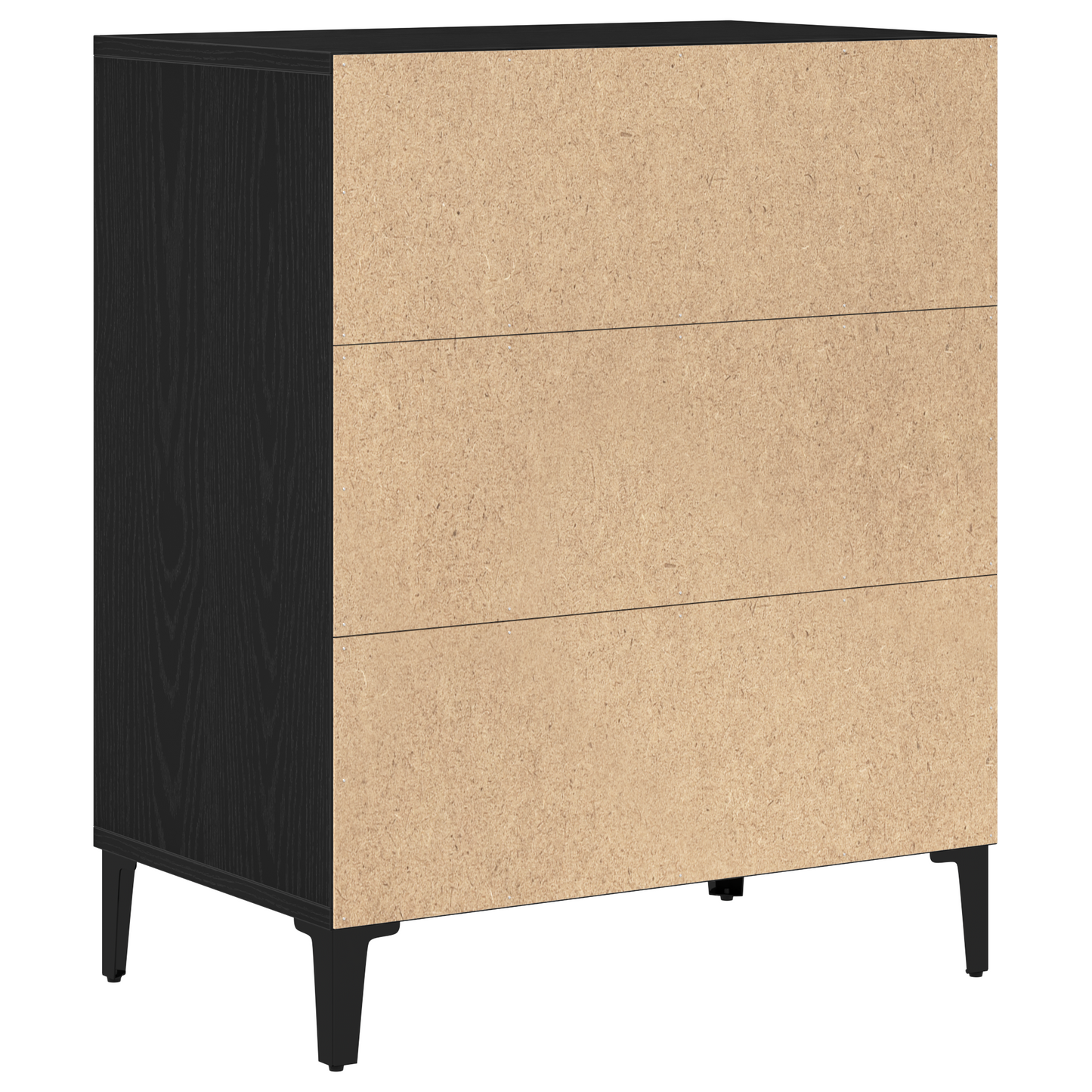Skænk Sort Eg 57X35X70 Cm Tekstureret Træ