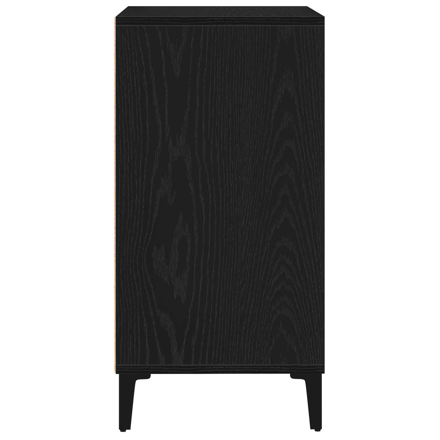 Skænk Sort Eg 57X35X70 Cm Tekstureret Træ