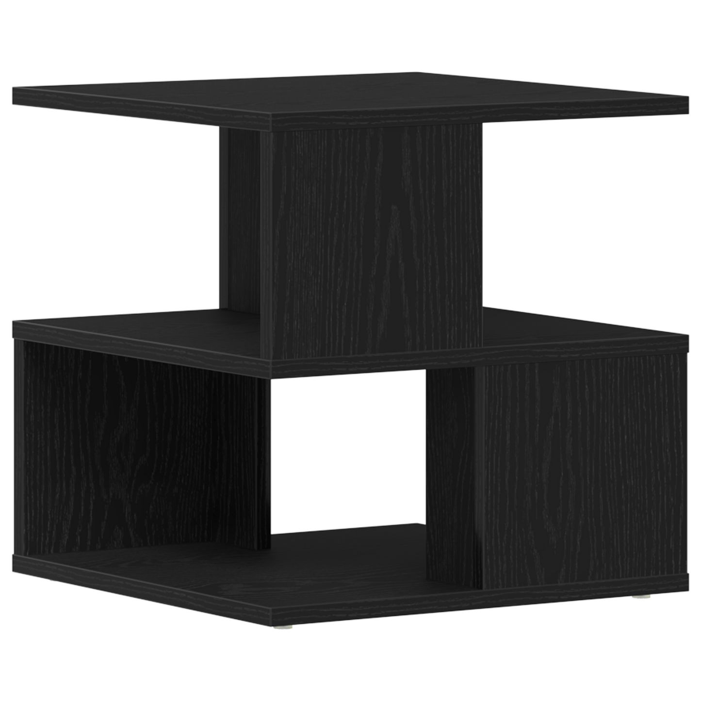 Sidebord Sort Eg 40X40X40 Cm Ingeniørtræ