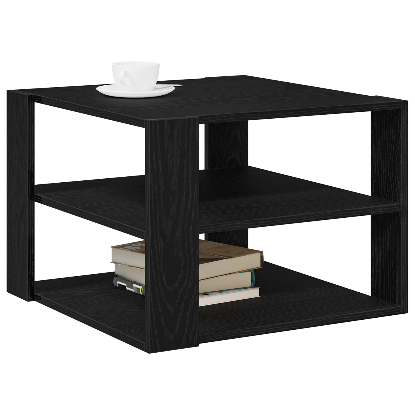 Sofabord Sort Eg 59,5X59,5X40 Cm Konstrueret Træ