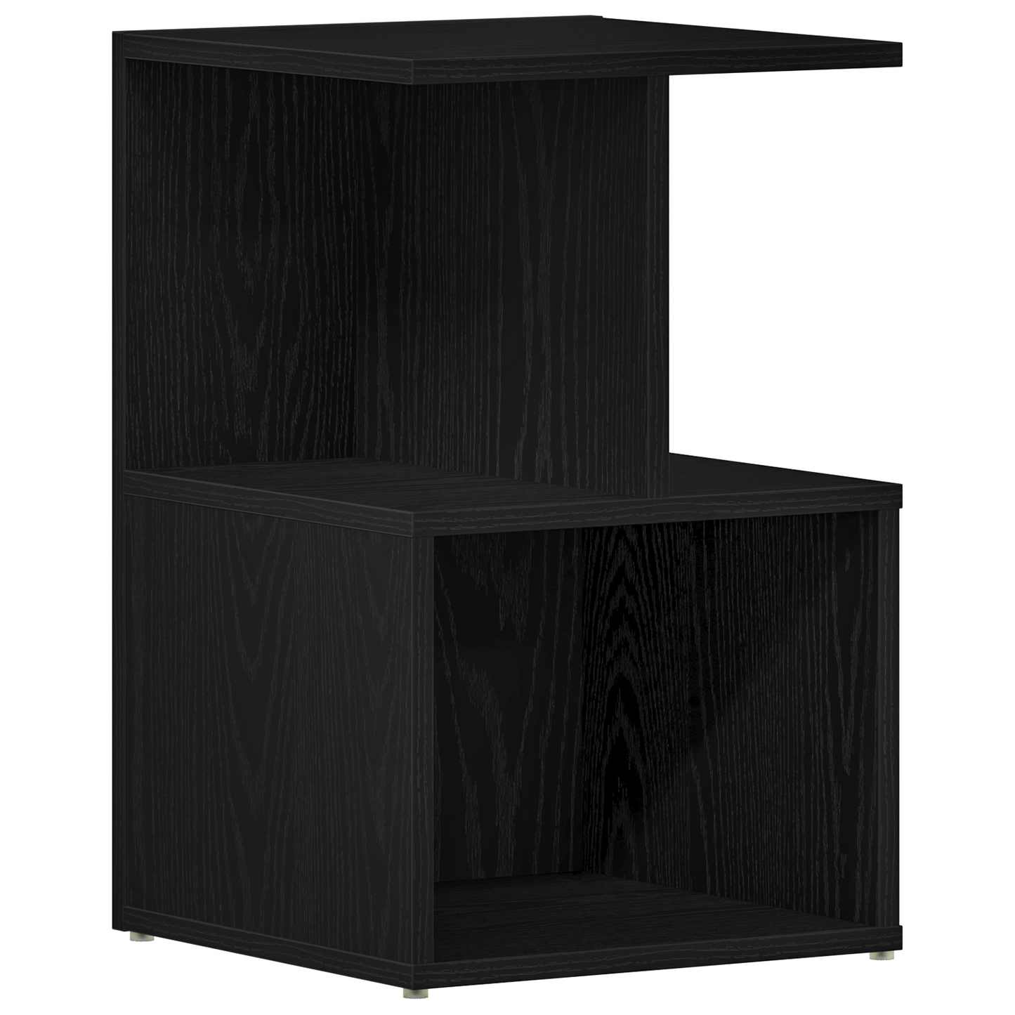 Sengebord I Sort Eg 35X35X55 Cm Lavet Af Træ